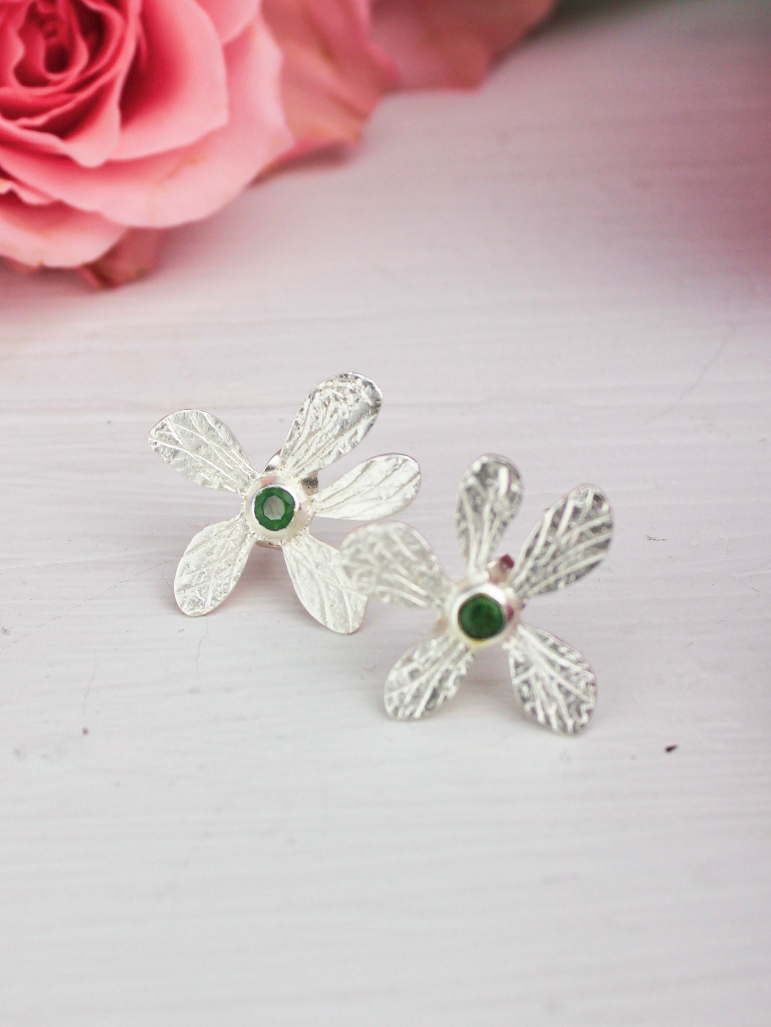 Five Petal Wild Flower Earrings by Ash & Rose