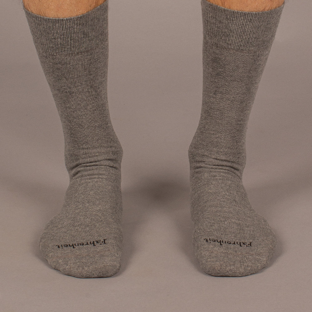 Men's Sock in Solid Grey by Fahrenheit