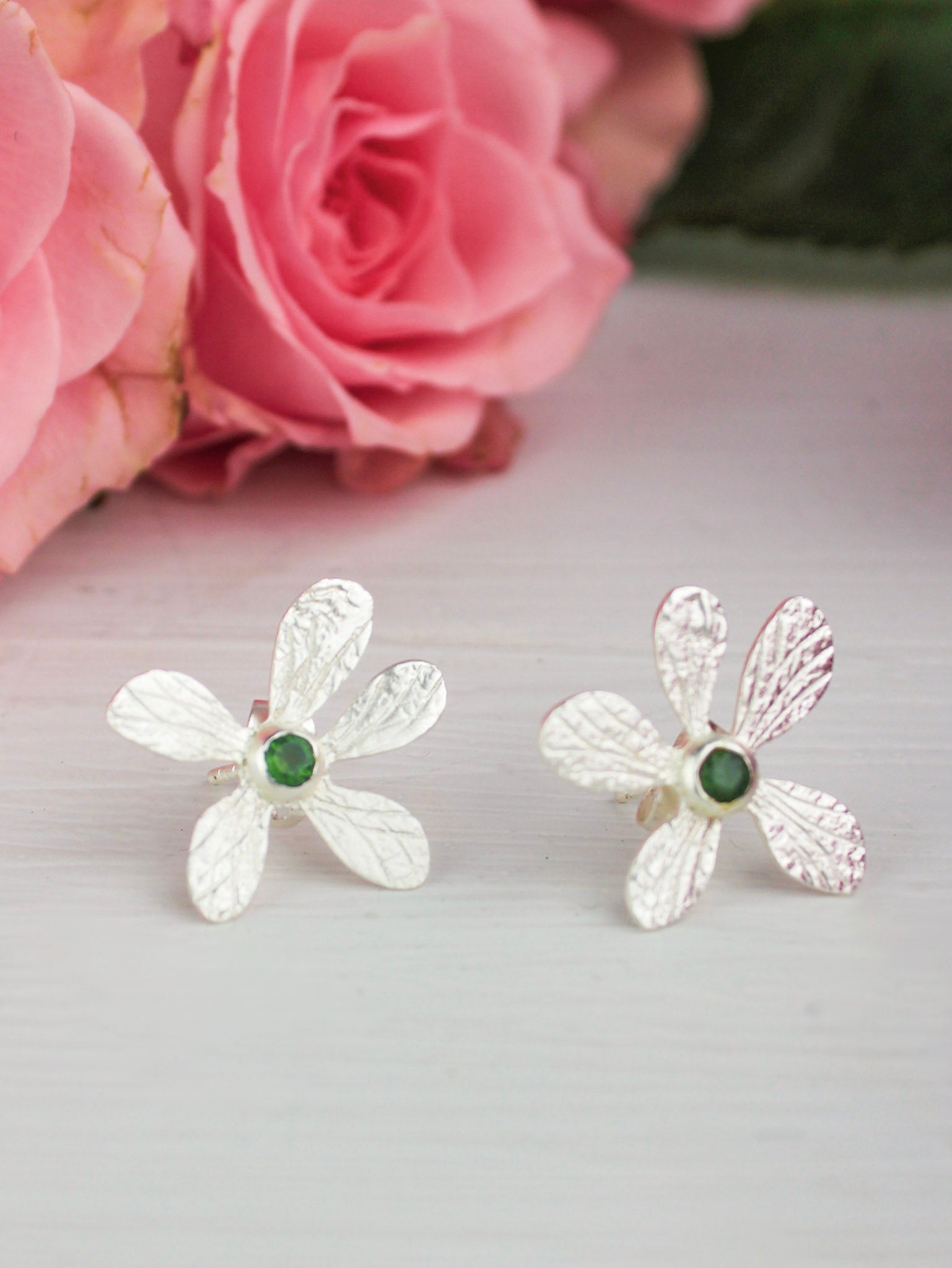 Five Petal Wild Flower Earrings by Ash & Rose
