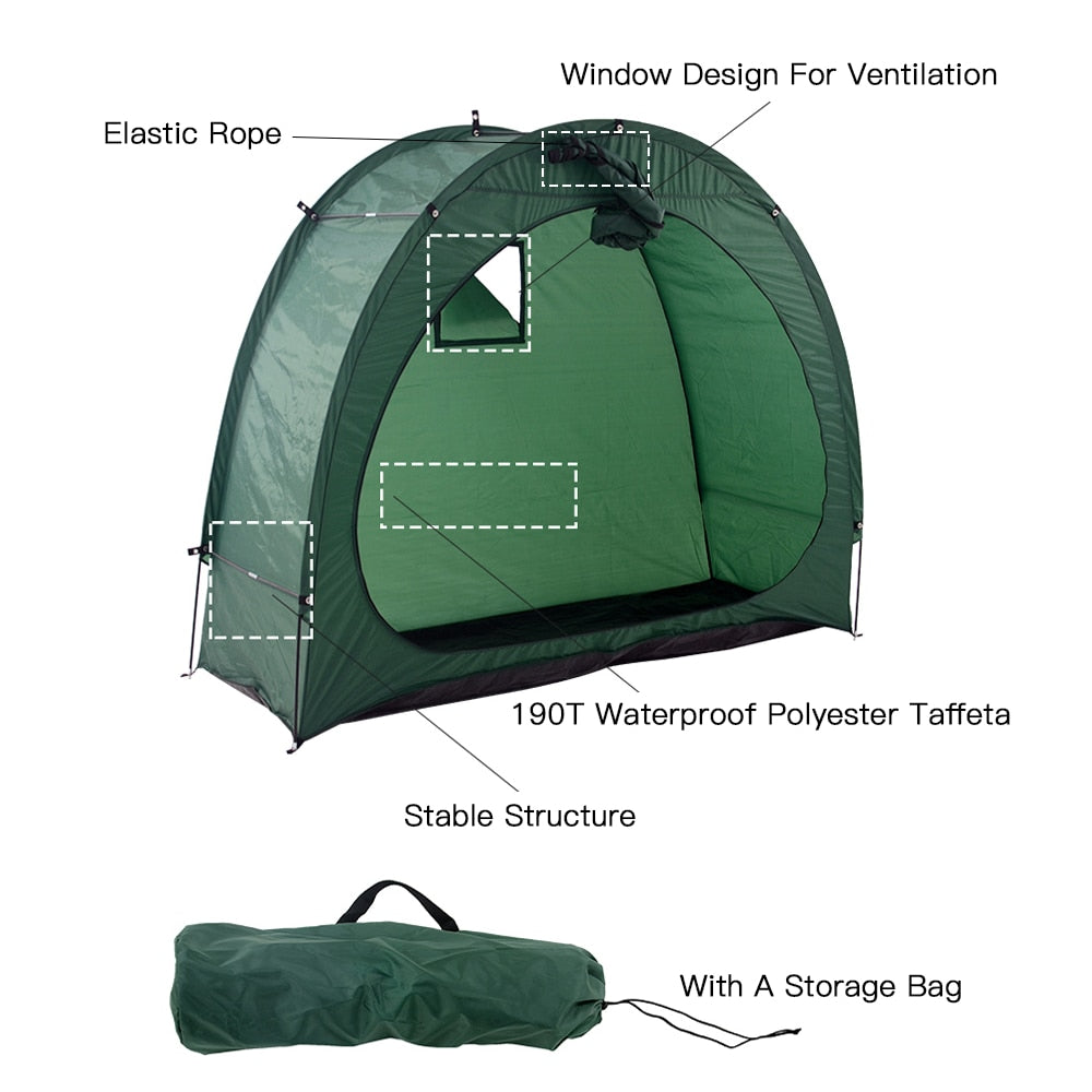 "510_Athletics" MTB/Road/Hybrid/BMX bicycle weather resistant folding portable garage by 510_Athletics LLC