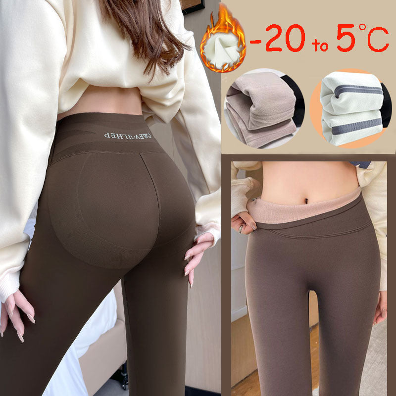 Fleece Thickened Leggings Winter -20 To 5 Shark Pants For Women High Waist Tight Skinny Tummy Control Buttocks Slimming Yoga Pants by 510_Athletics LLC