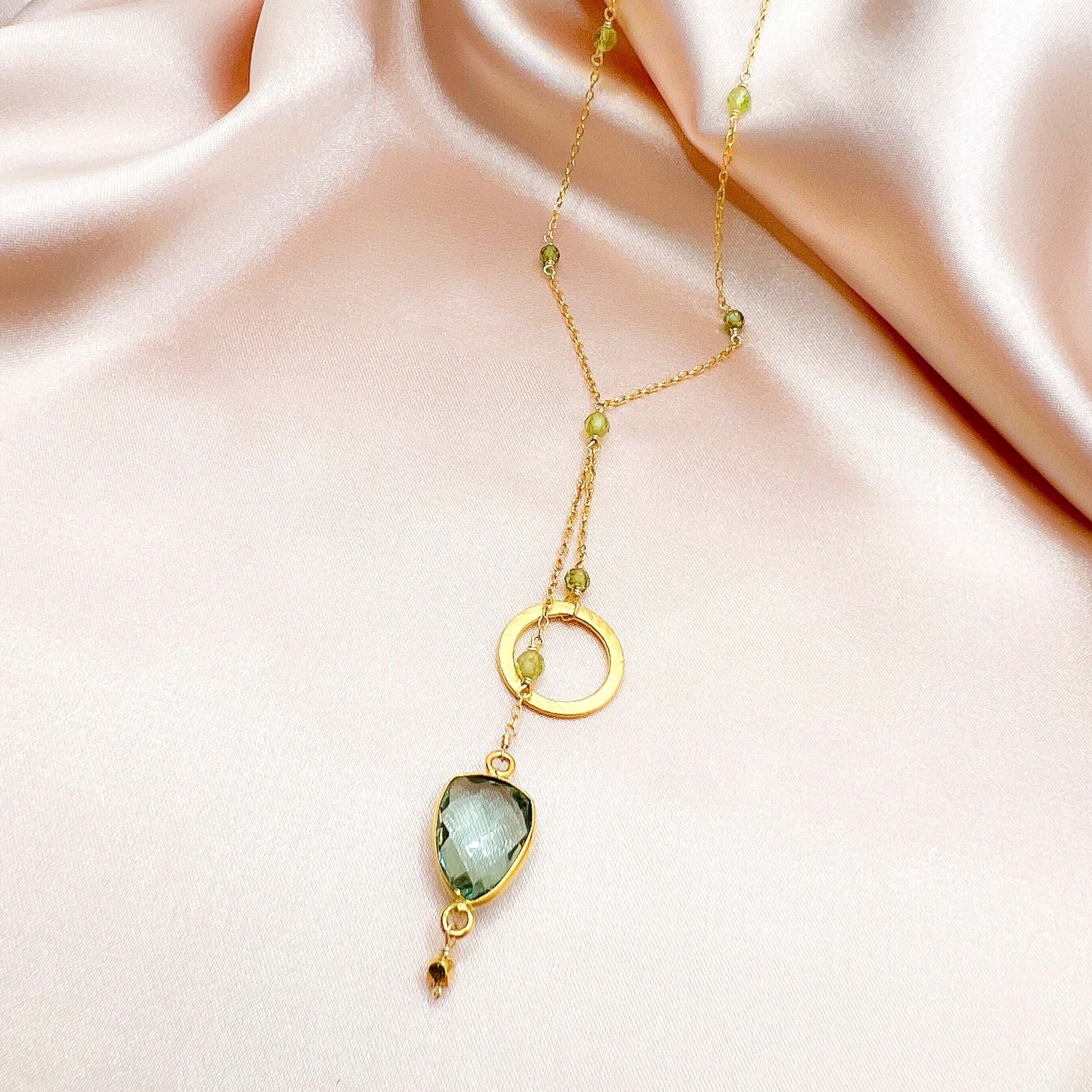 Green Amethyst Ballet Necklace by OyeraCharisma