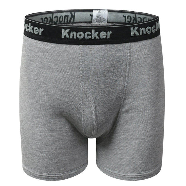 4-Pack Knocker Men's 100% Cotton Boxer Briefs by Infinite Basics