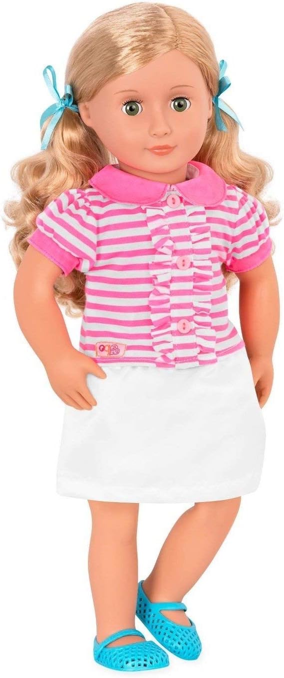 [113988] Our Generation 18" Posable Cooking Doll Jenny with Gourmet Kitchen Playset & Storybook (Red) by SNEAKAR