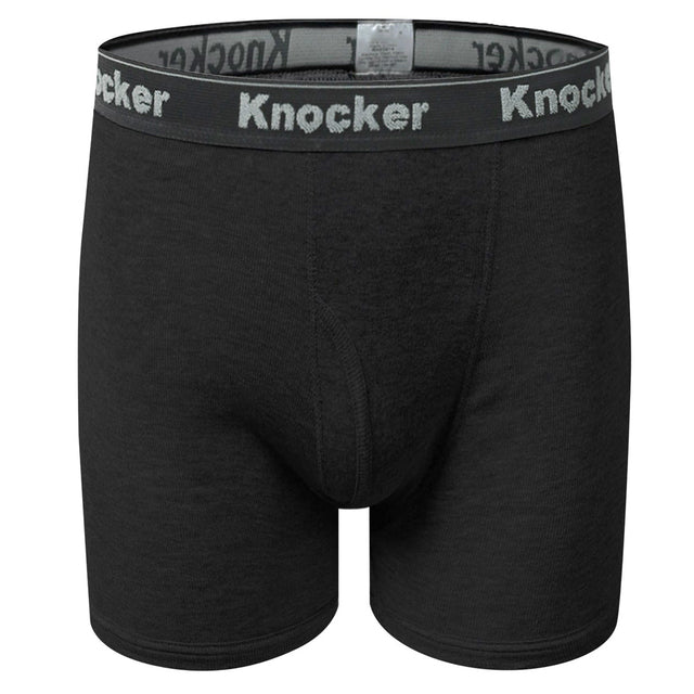 4-Pack Knocker Men's 100% Cotton Boxer Briefs by Infinite Basics