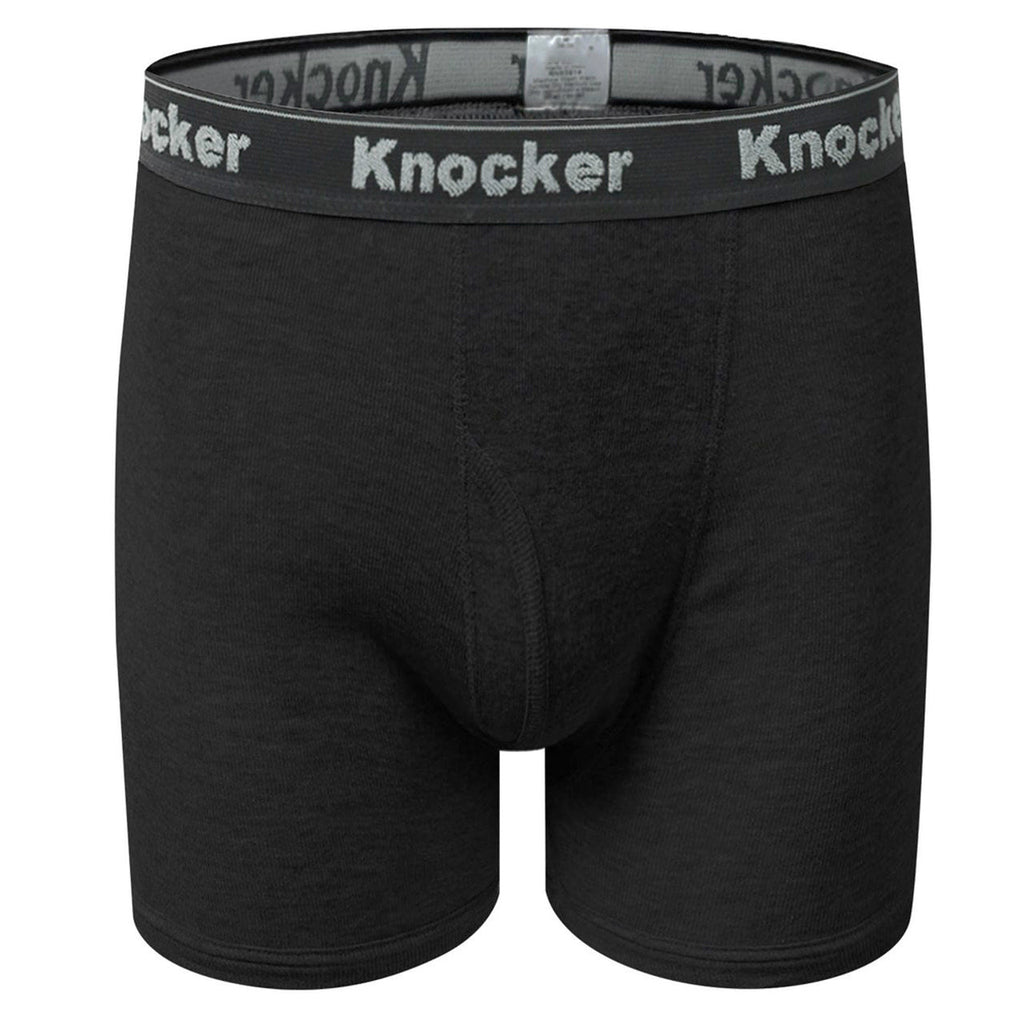 4-Pack Knocker Men's 100% Cotton Boxer Briefs by Infinite Basics