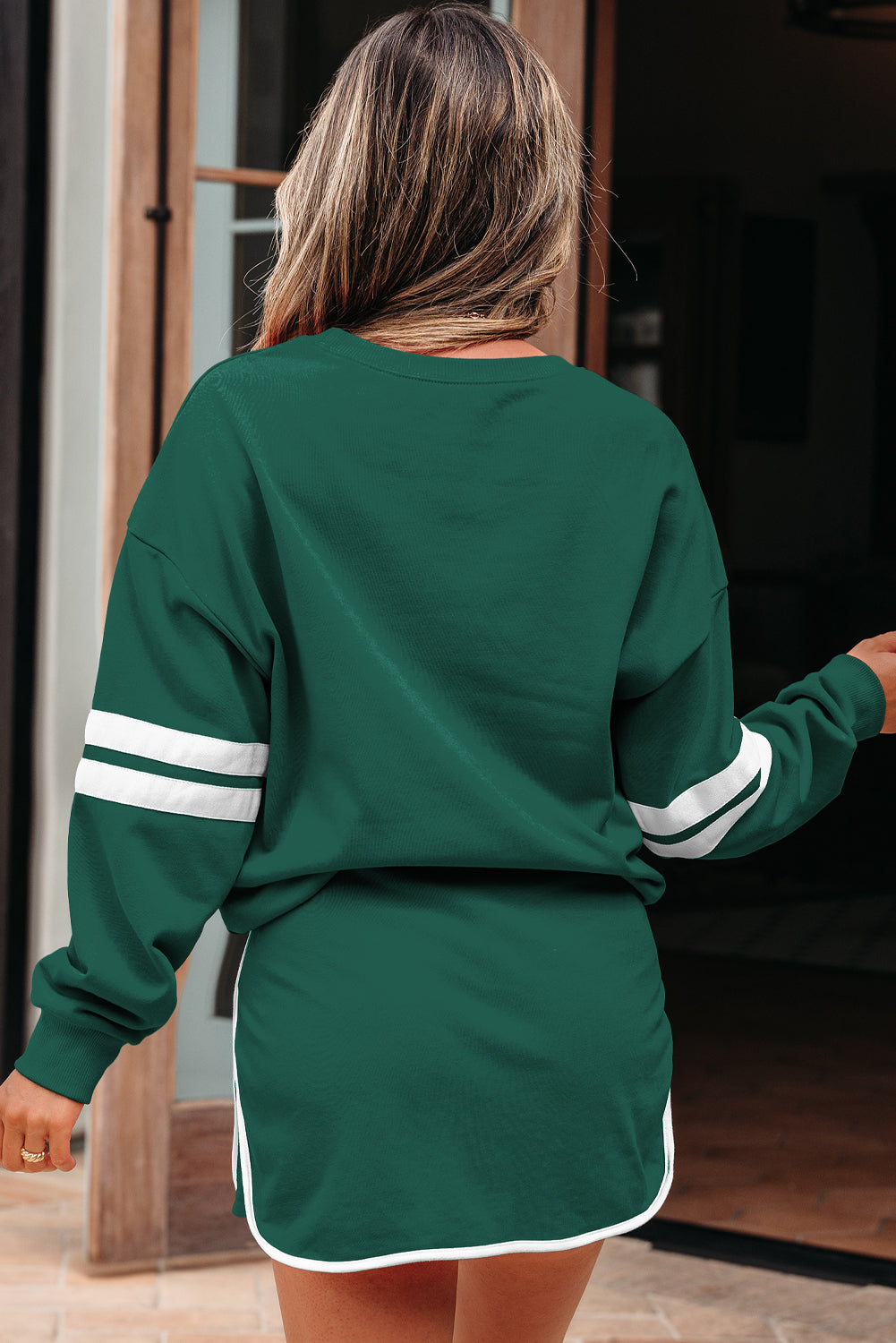 Sophia Shoulder Pullover Mini Skirt by Threaded Pear