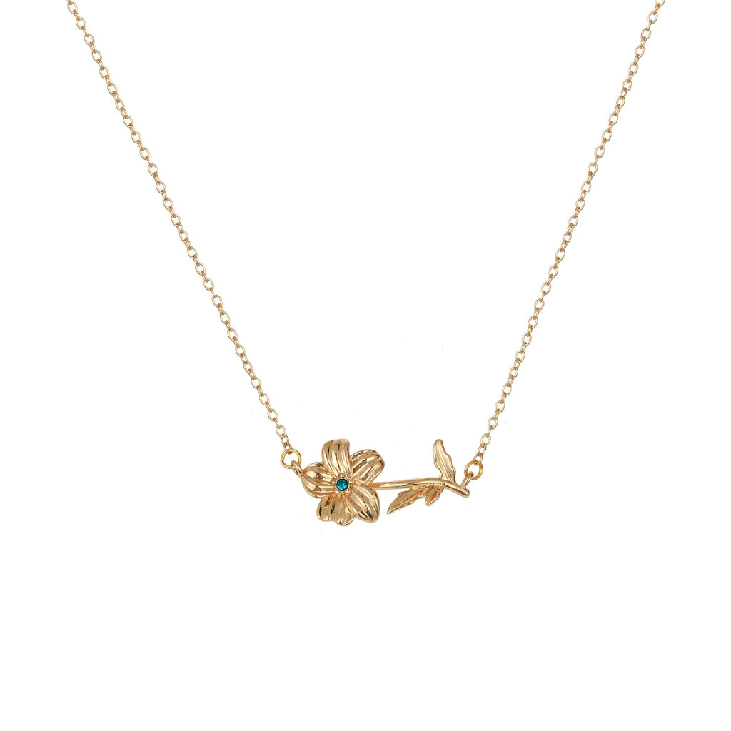 December Birth Flower 3D Pendant Necklace