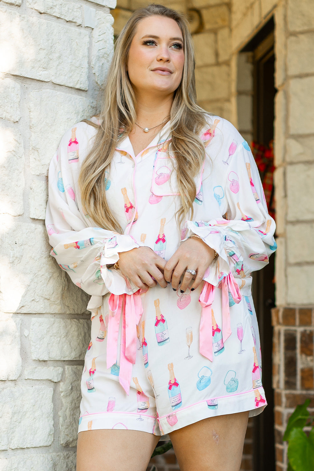 Milani Plus Size Pajama Set by Threaded Pear