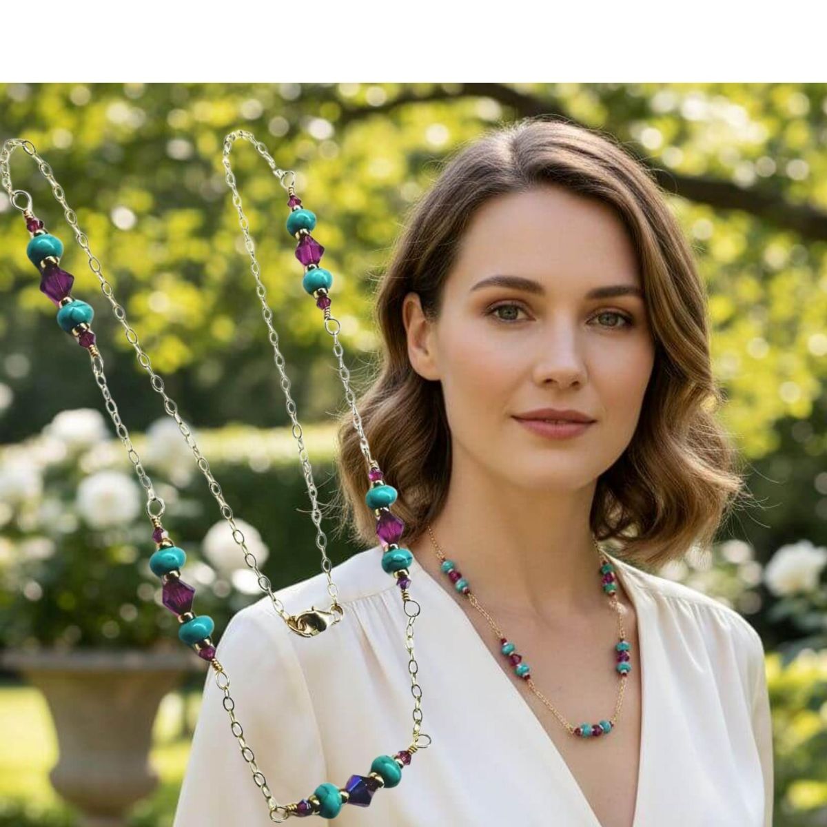 8-Piece Pink & Turquoise Gemstone Jewelry Bundle Save 35%