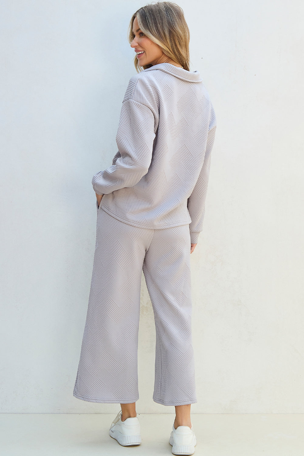 Laylah Textured Top and Pants Set - Threaded Pear