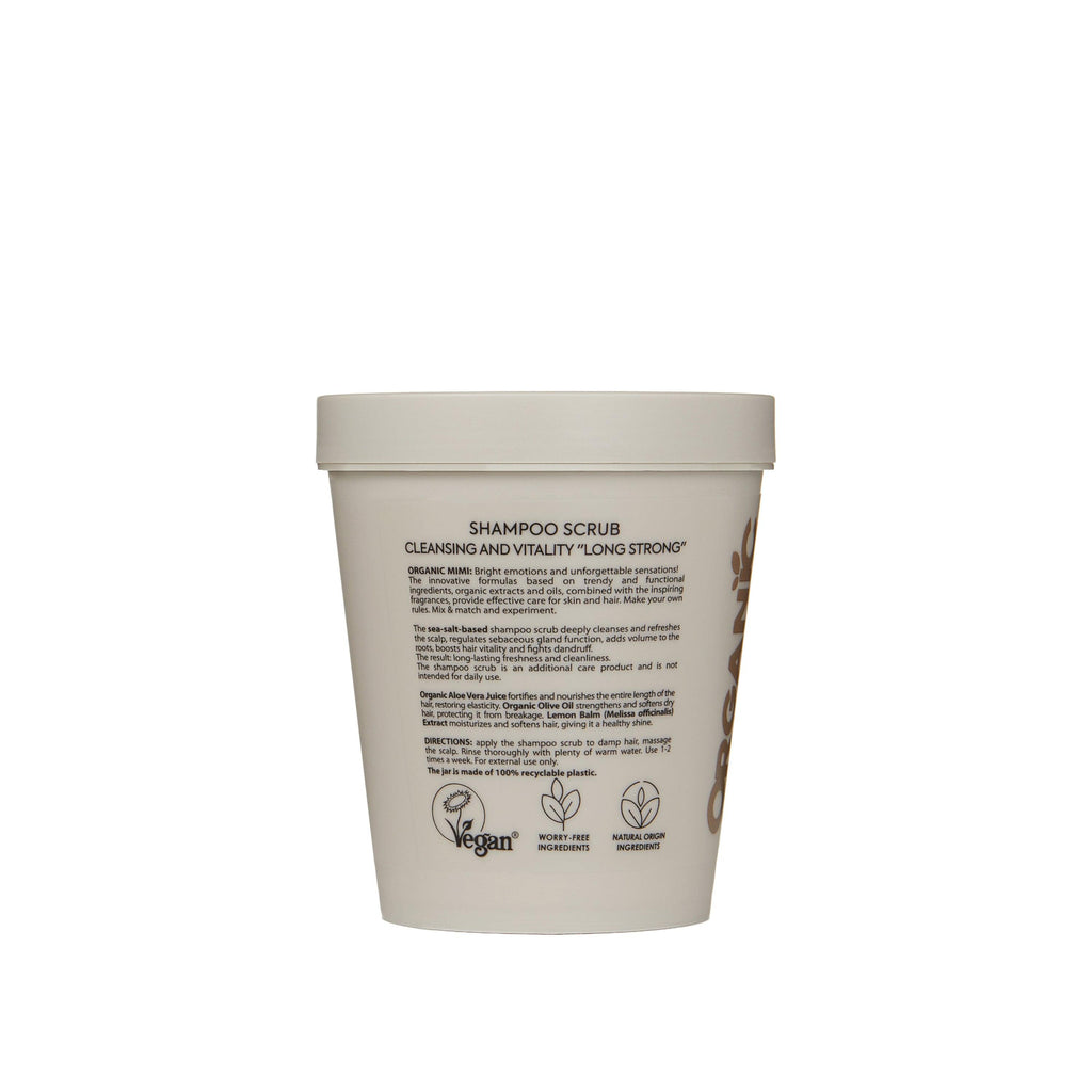 ORGANIC MIMI, SHAMPOO SCRUB CLEANSING AND VITALITY LONG STRONG, 310 g by Damask Rose
