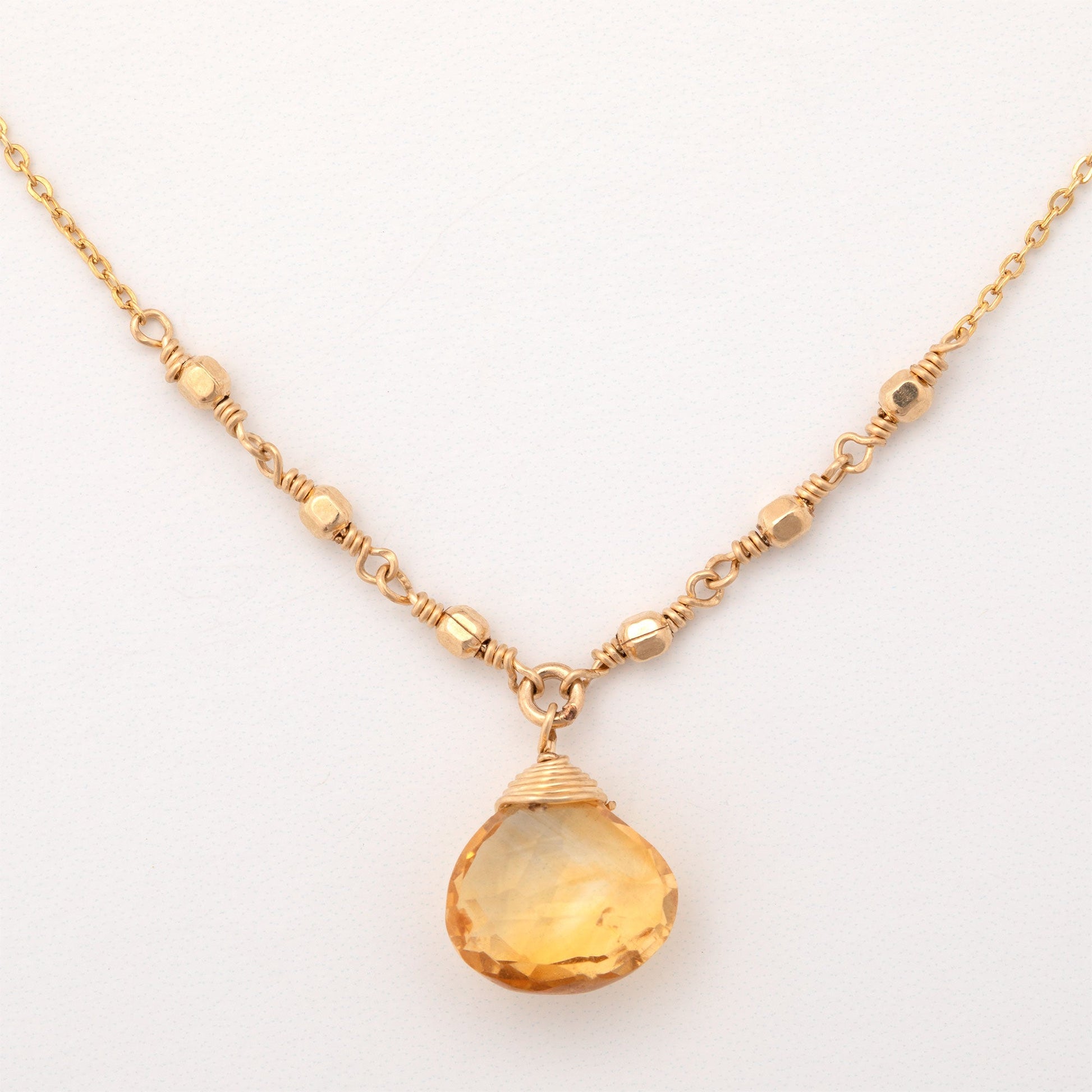 Gold Filled Necklace with Gemstone