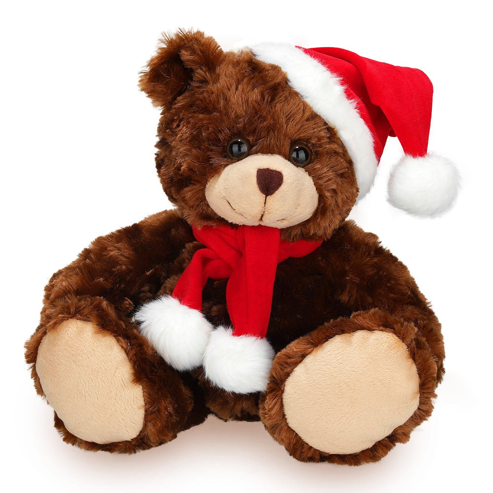 Christmas Chocolate Bear 11" by Plushland