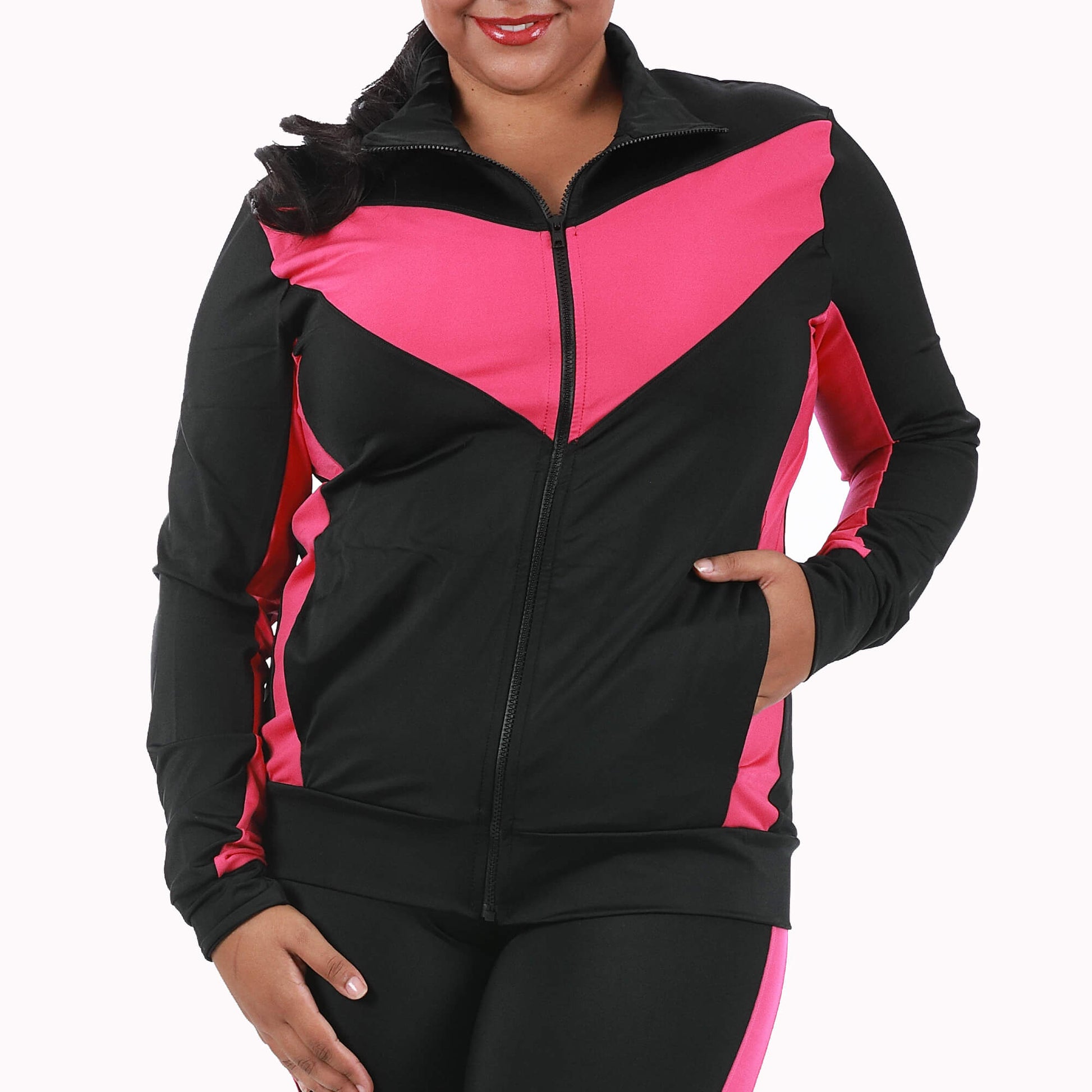InstantFigure Curvy Plus Size Activewear Compression Jacket AWJ029C by InstantFigure - InstaSlim - InstantRecoveryMD
