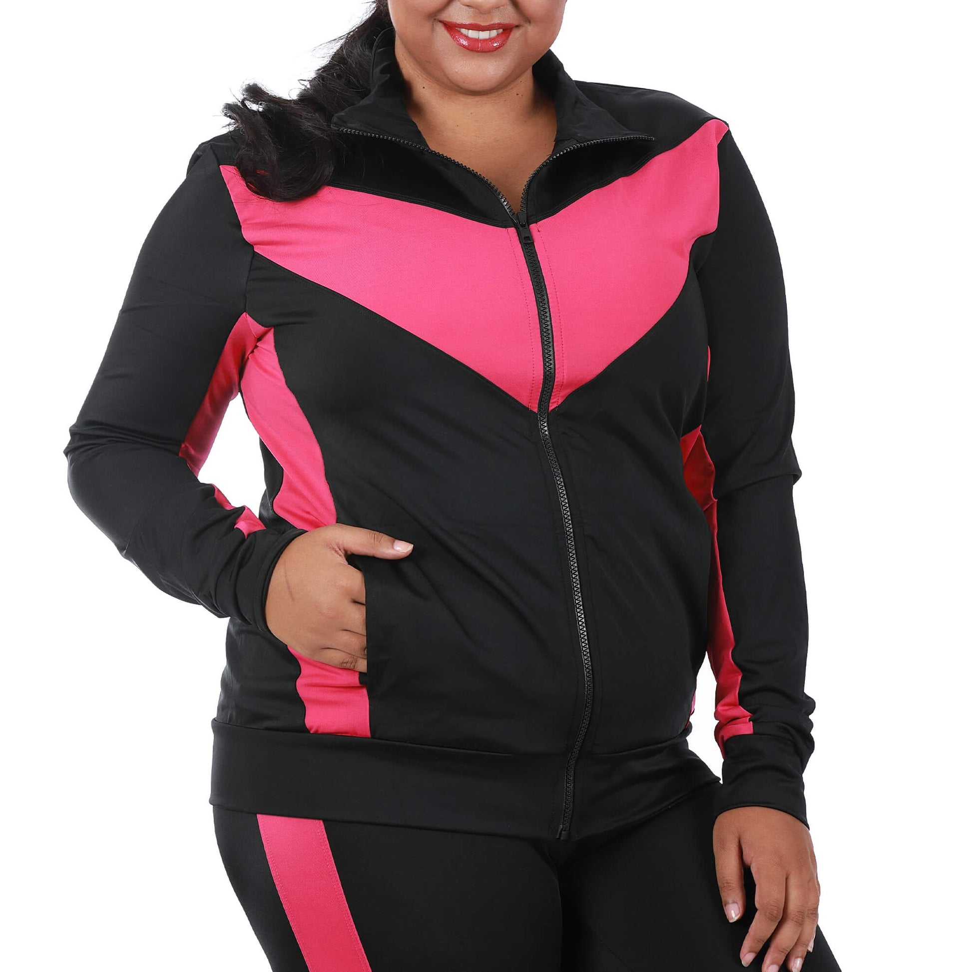 InstantFigure Curvy Plus Size Activewear Compression Jacket AWJ029C by InstantFigure - InstaSlim - InstantRecoveryMD