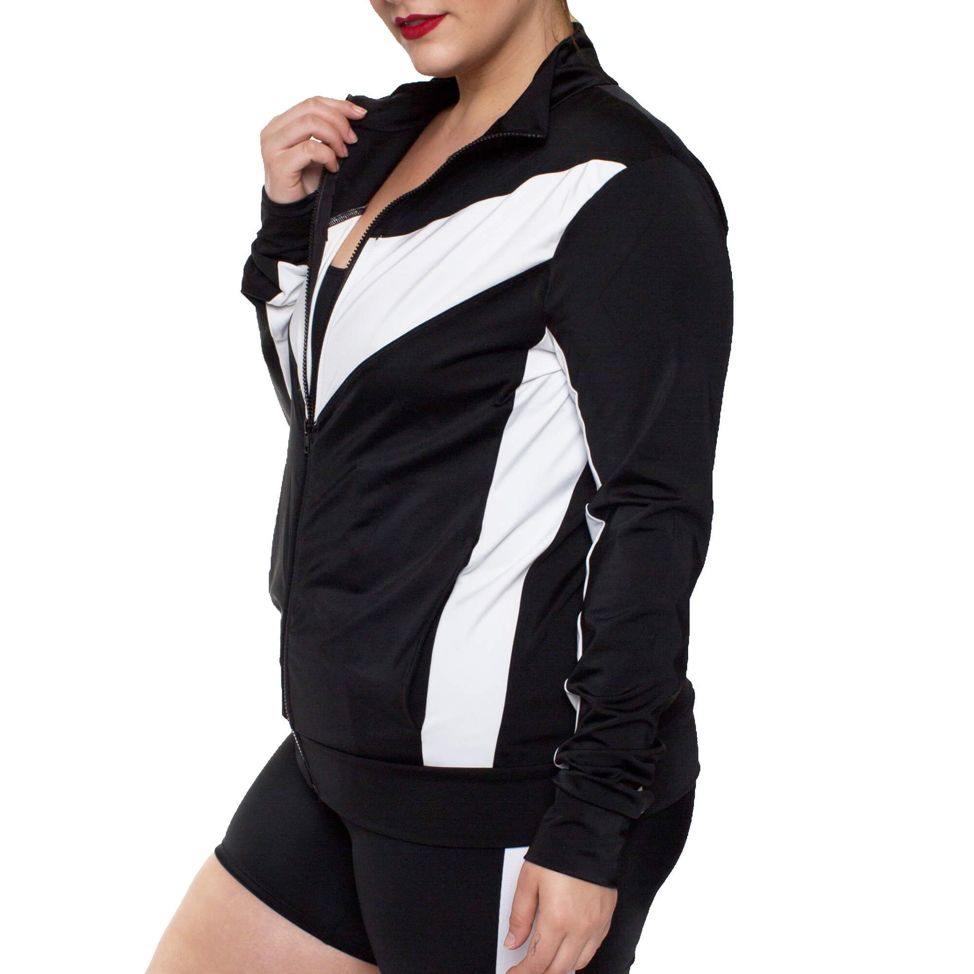 InstantFigure Curvy Plus Size Activewear Compression Jacket AWJ029C by InstantFigure - InstaSlim - InstantRecoveryMD