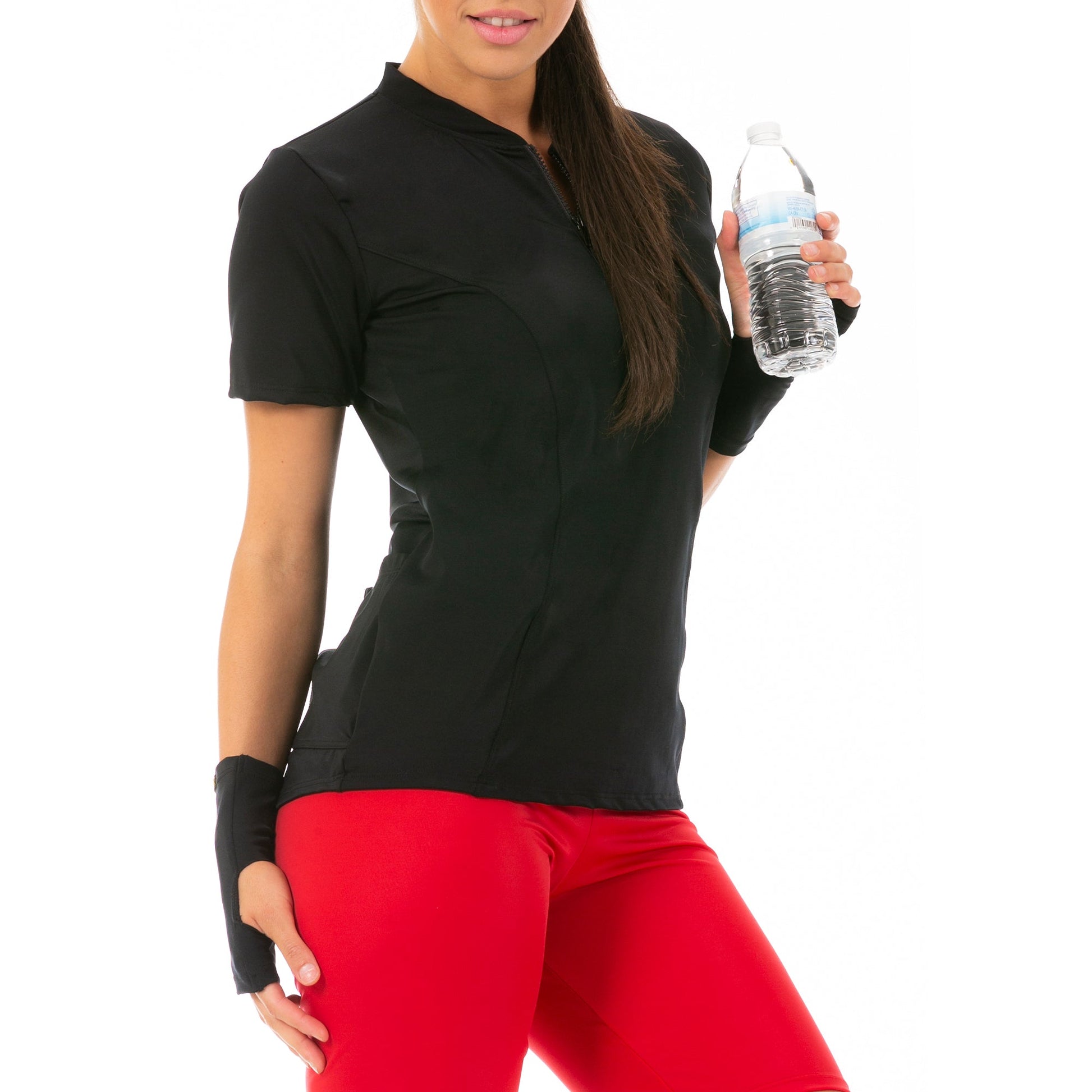 InstantFigure Cycling Compression Solid Zip Up Bike Top AWT028 by InstantFigure - InstaSlim - InstantRecoveryMD