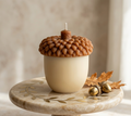 Acorn Sculpture Candle – Rustic Fall Decor - Pumpkin Latte