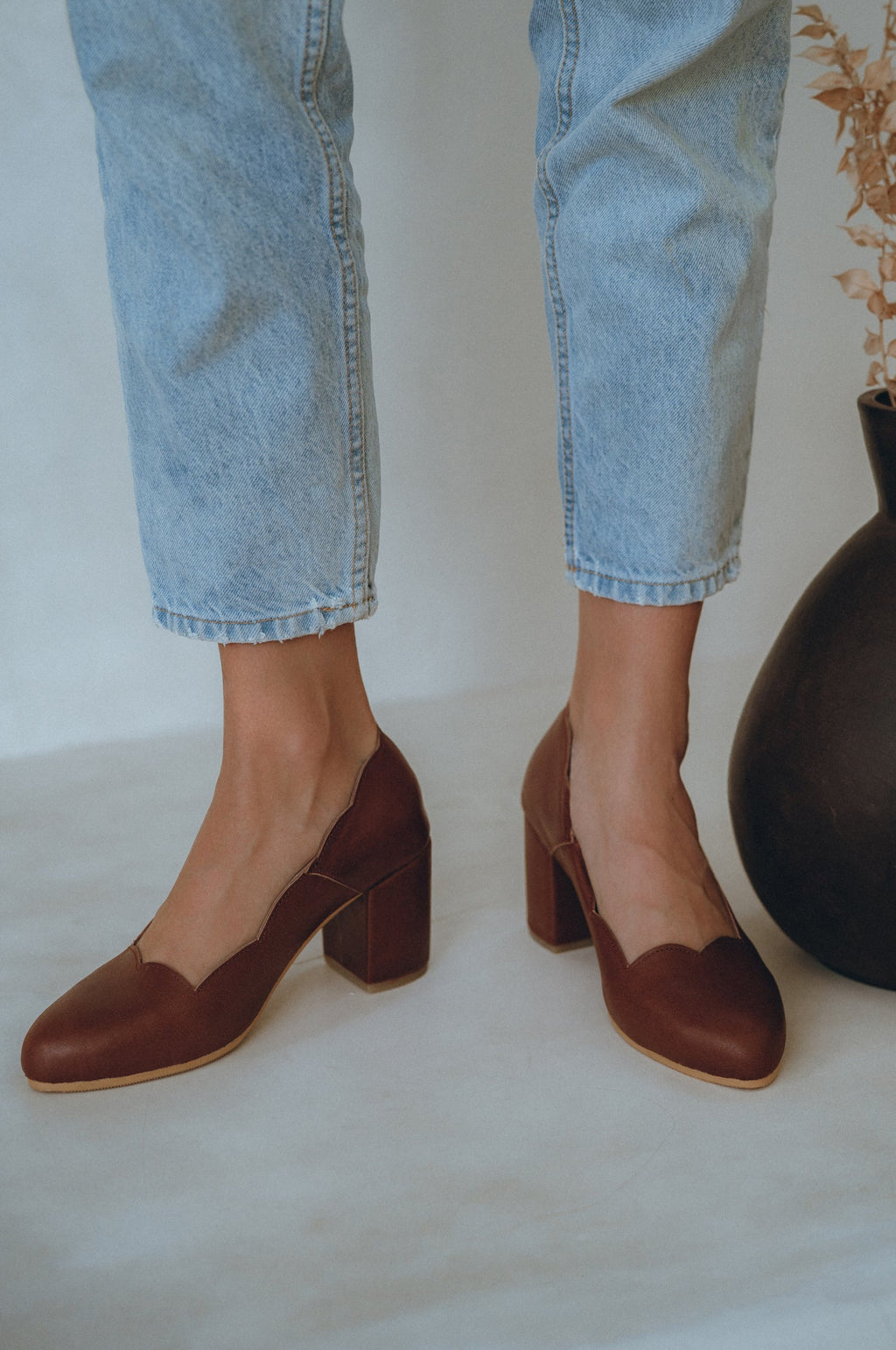 Alia Classic Leather Heels by Bali Lane