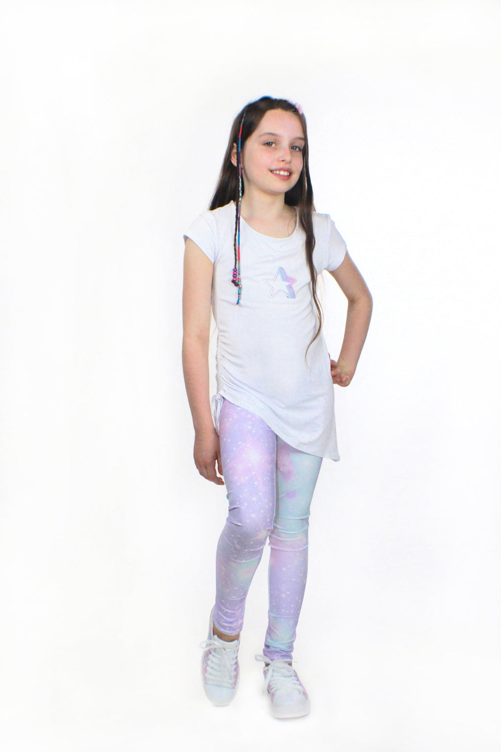 Amy , Asymmetric Pull string Blouse-[stardust]
