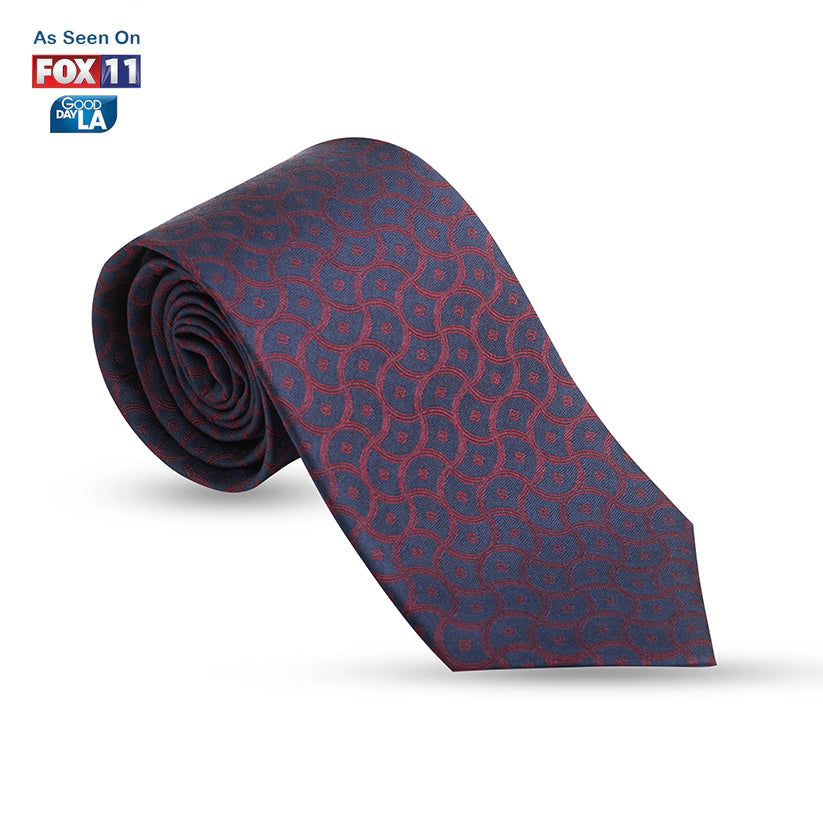 Timeless Elegance: The Manuscript Heritage Necktie Navy by Lusanet Collective
