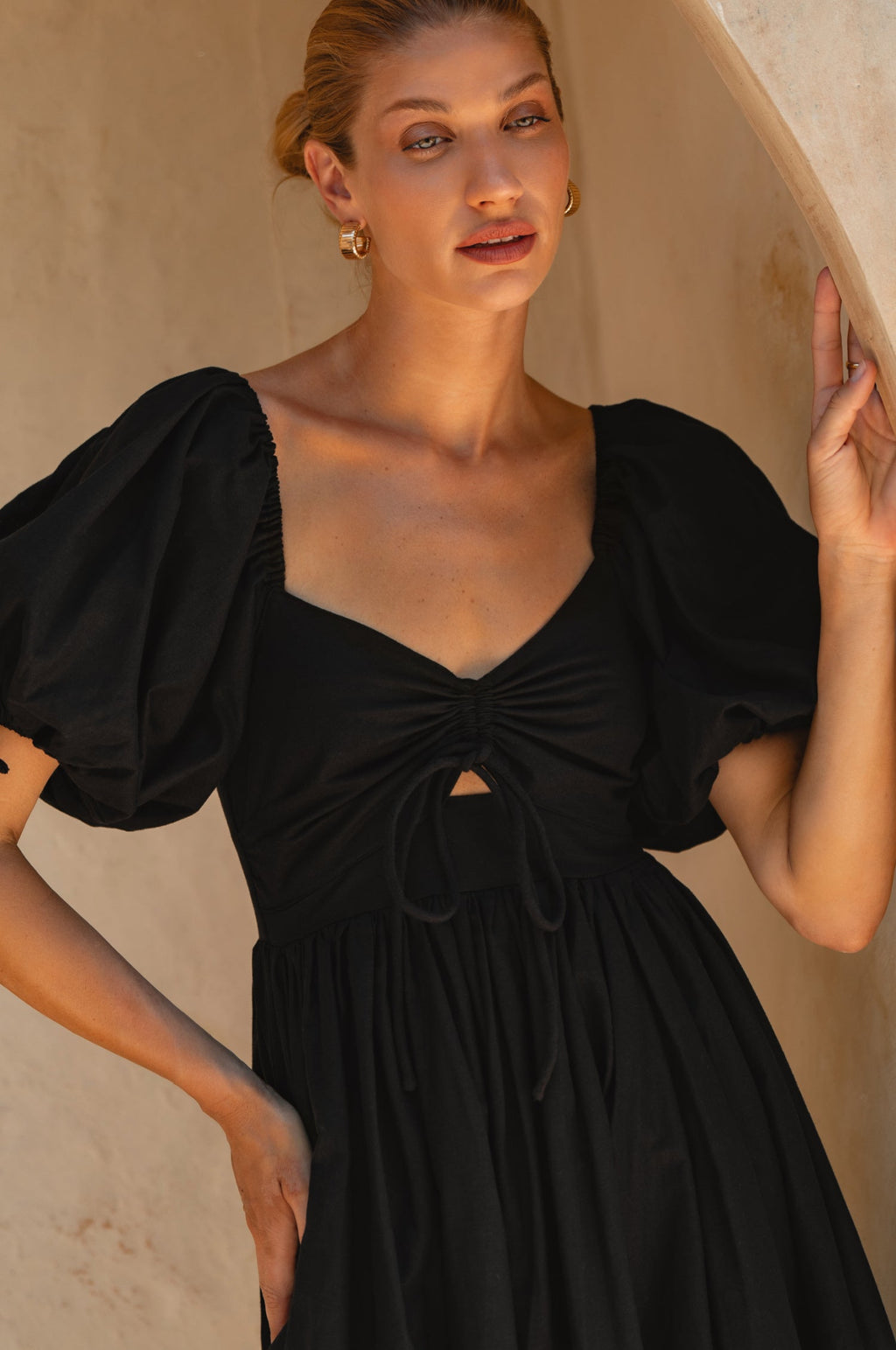 Atrani Puff Sleeve Dress by Bali Lane