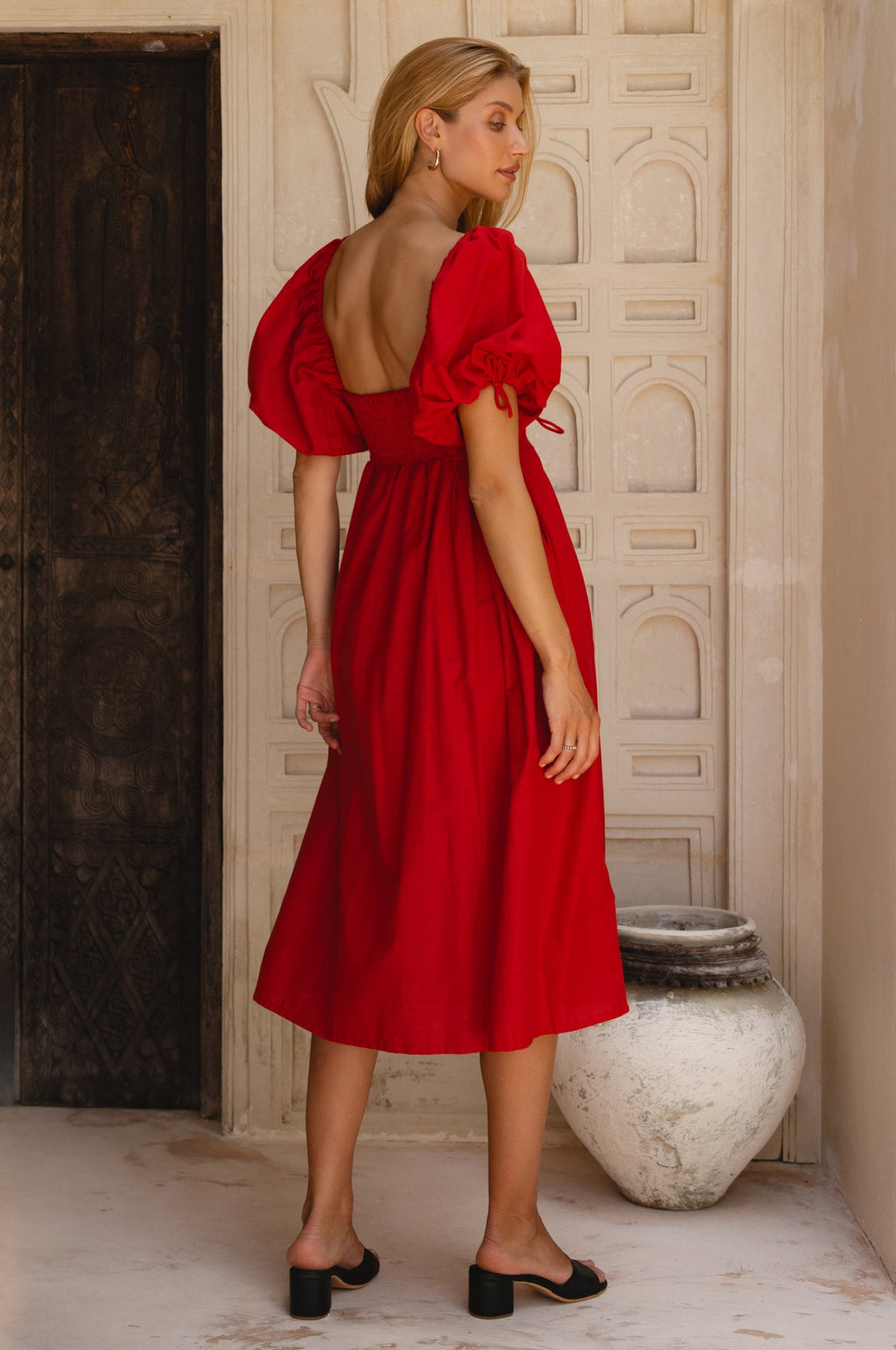 Atrani Puff Sleeve Dress by Bali Lane