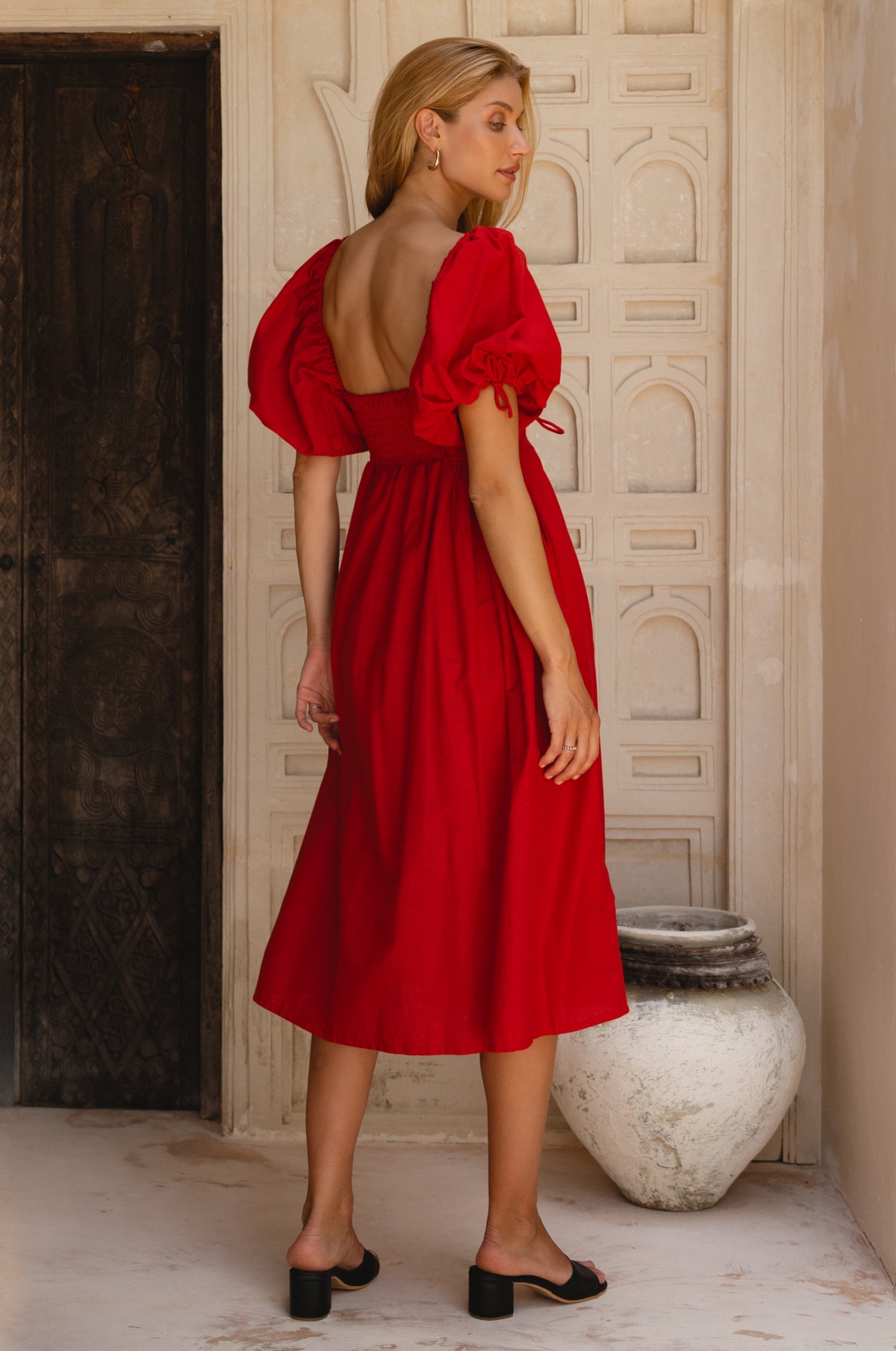 Atrani Puff Sleeve Dress by Bali Lane