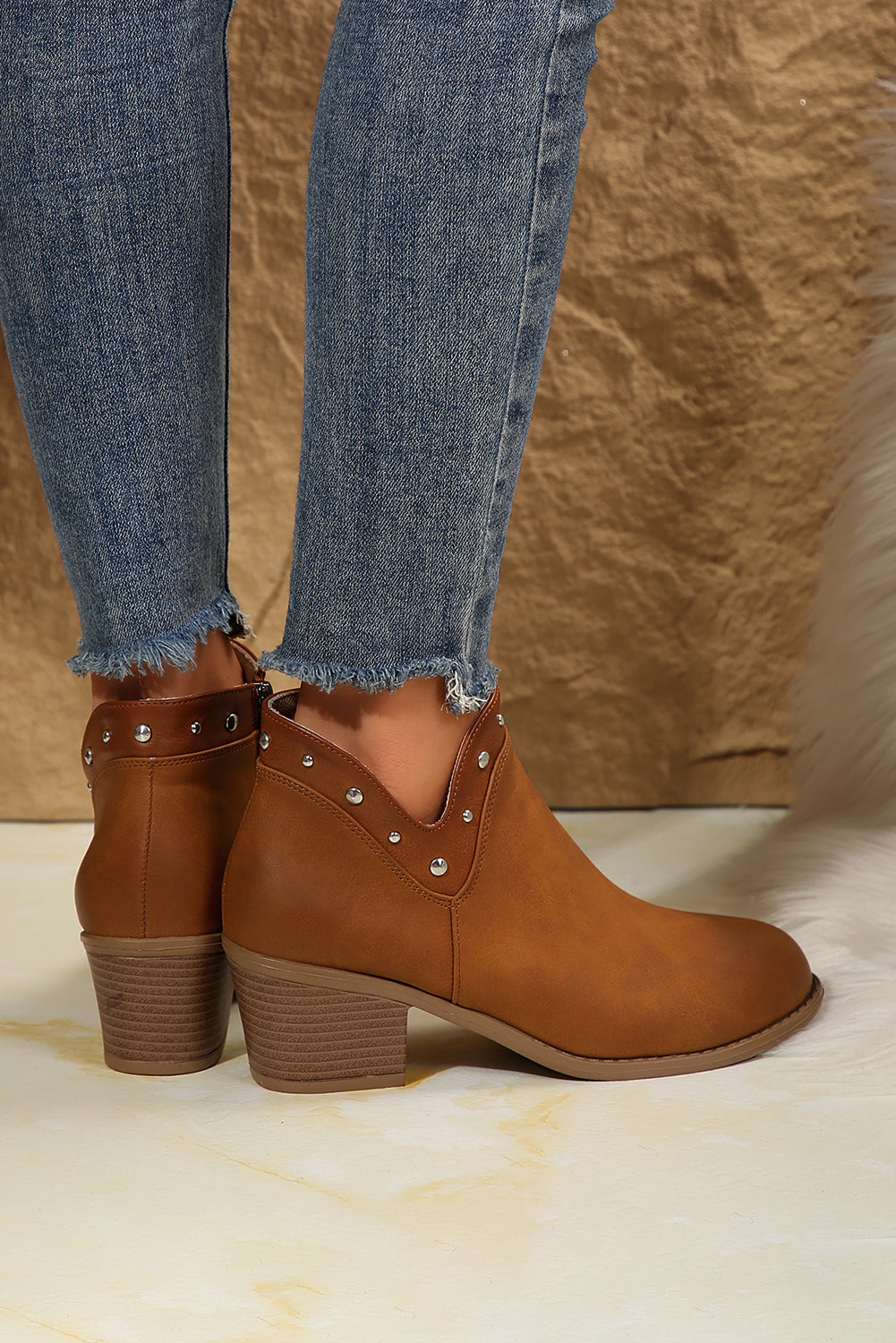 Melody Studded Ankle Boots by Threaded Pear