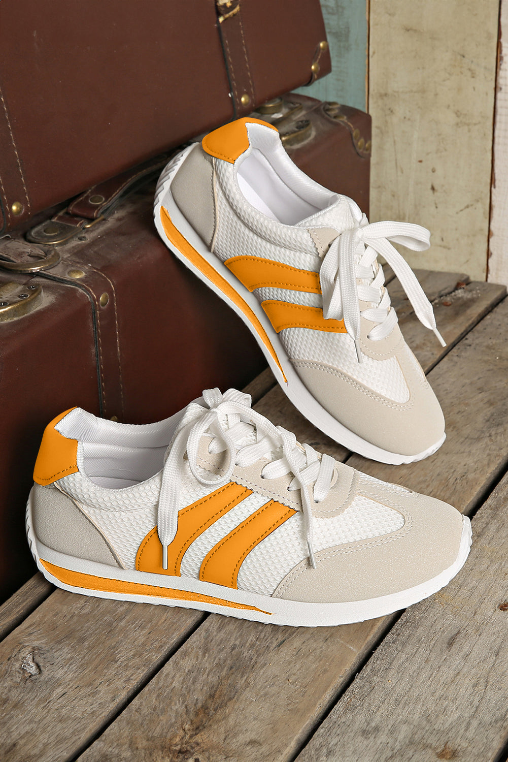 Karter Breathable Lace-up Sneakers - Threaded Pear