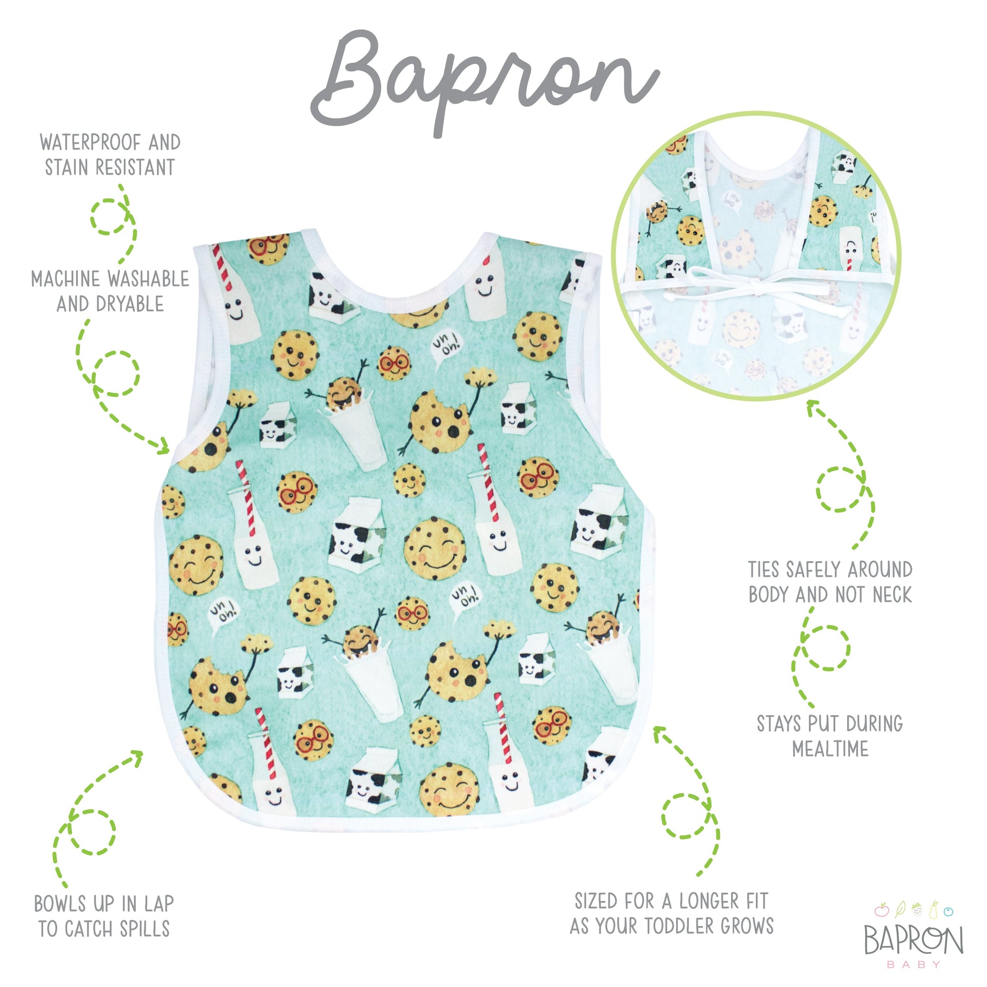 Cookies & Milk Bapron by BapronBaby