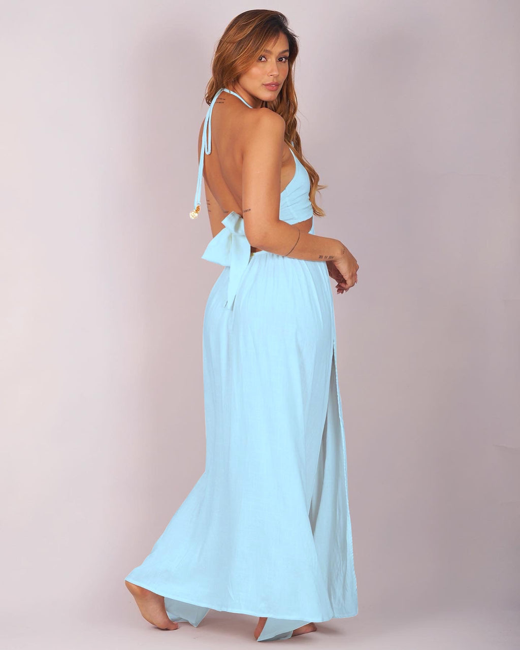 Santorini Dress Baby Blue by Lonarc Endless Summer