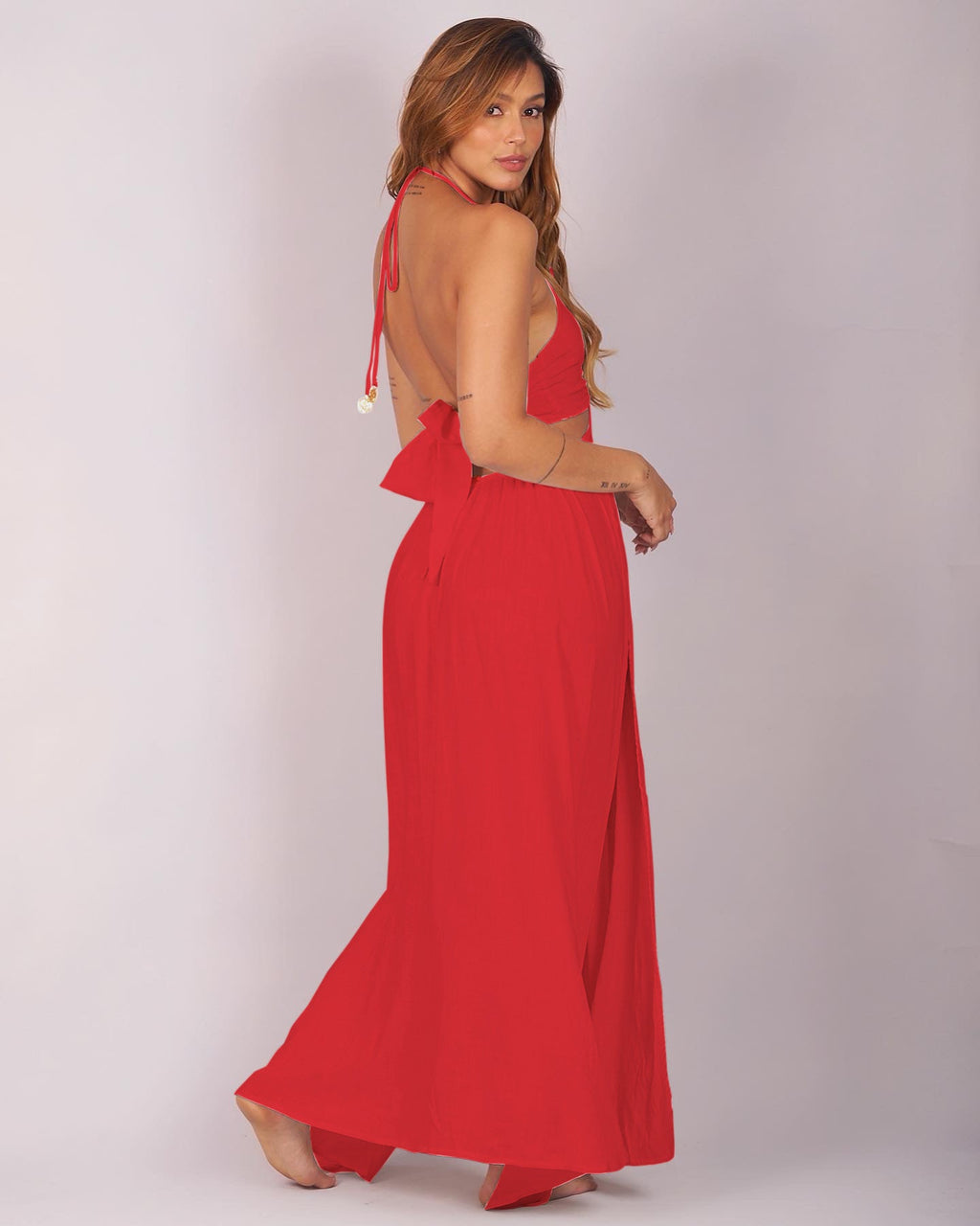 Santorini Red Dress