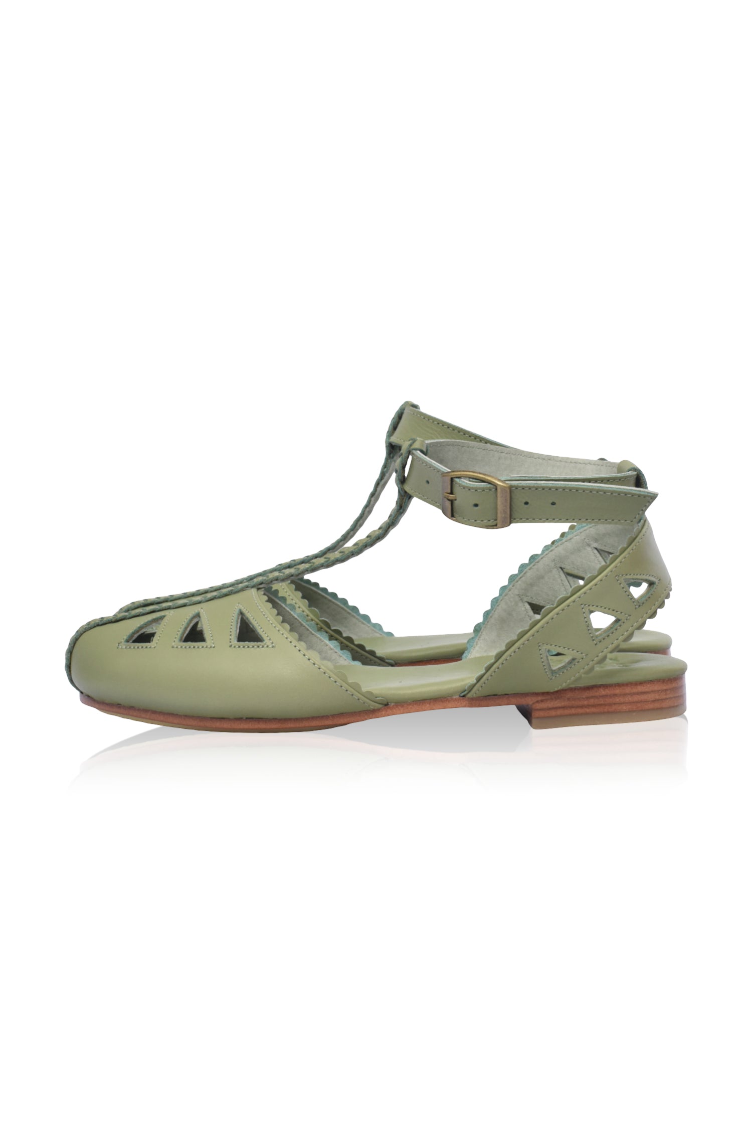 Bounty T-strap Leather Sandals by Bali ELF