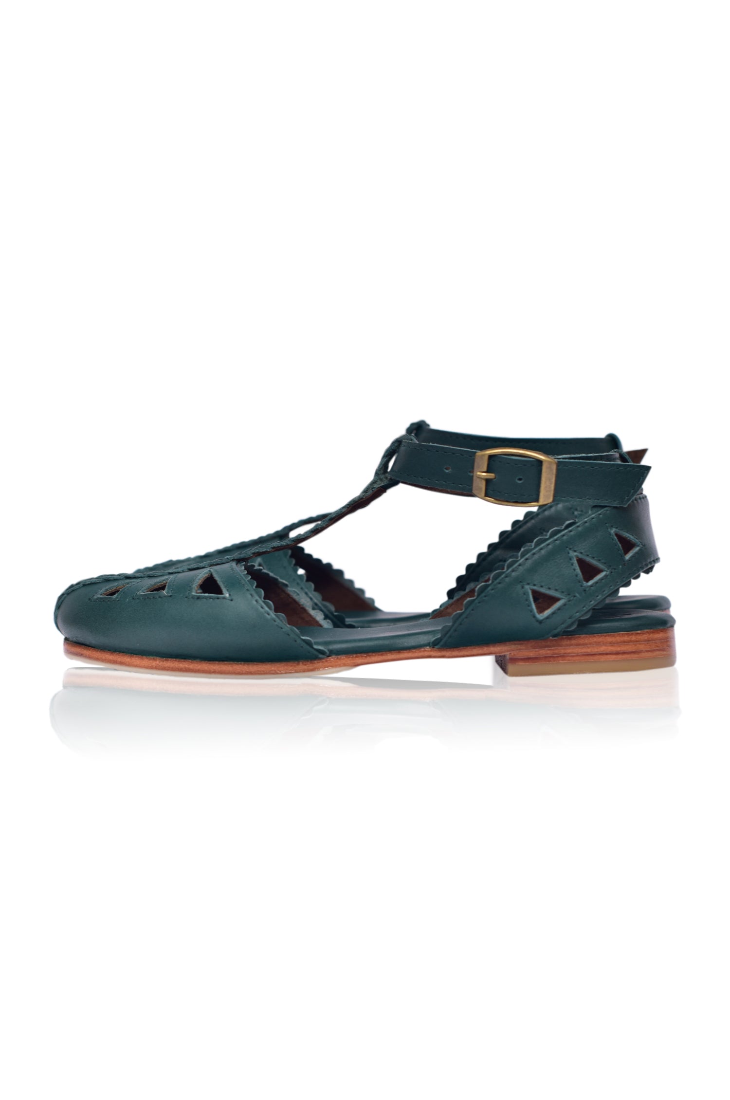 Bounty T-strap Leather Sandals by Bali ELF