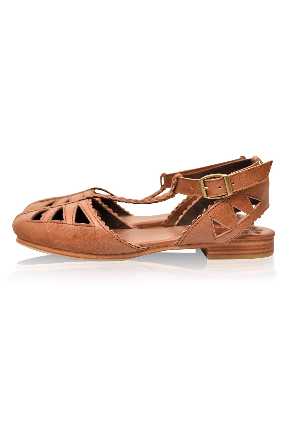 Bounty T-strap Leather Sandals by Bali ELF