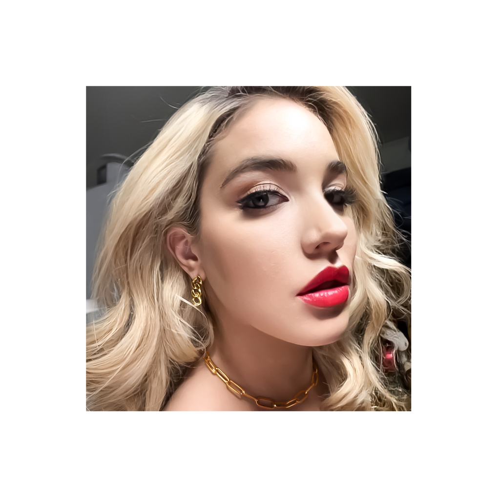 ER160G B.Tiff High Polish Gold Cuban Link Earrings by B.Tiff New York
