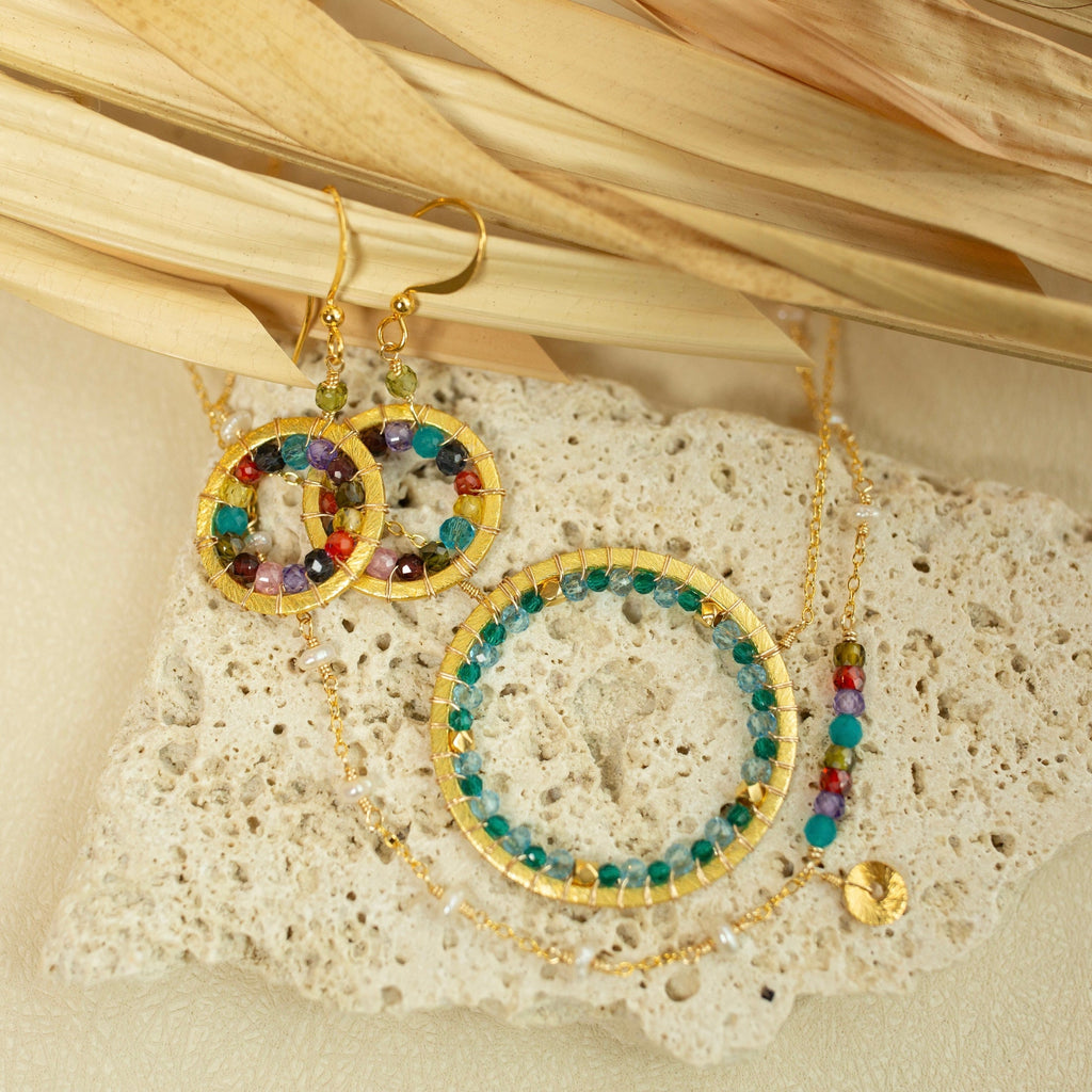 Mini Halo Earrings by OyeraCharisma