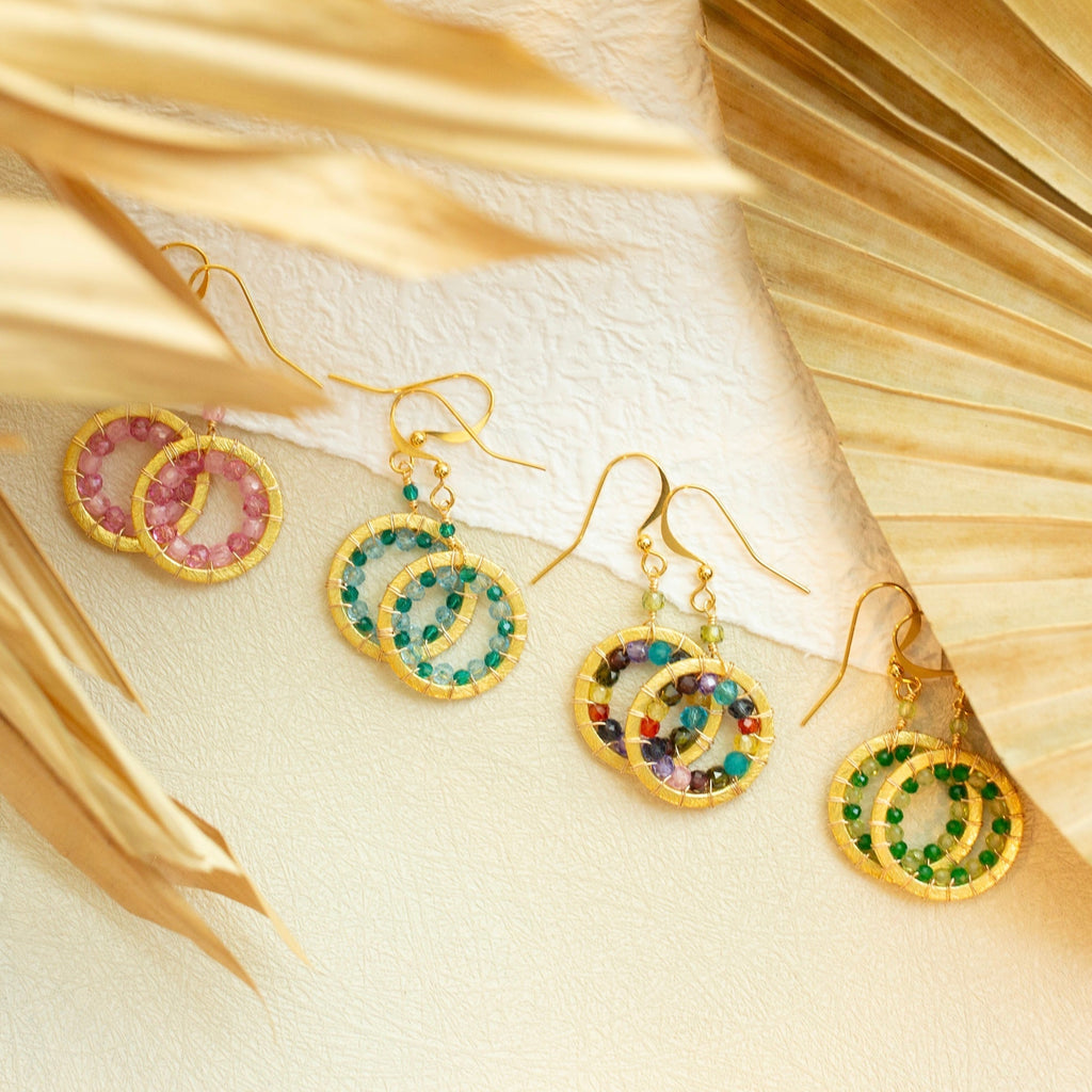 Mini Halo Earrings by OyeraCharisma