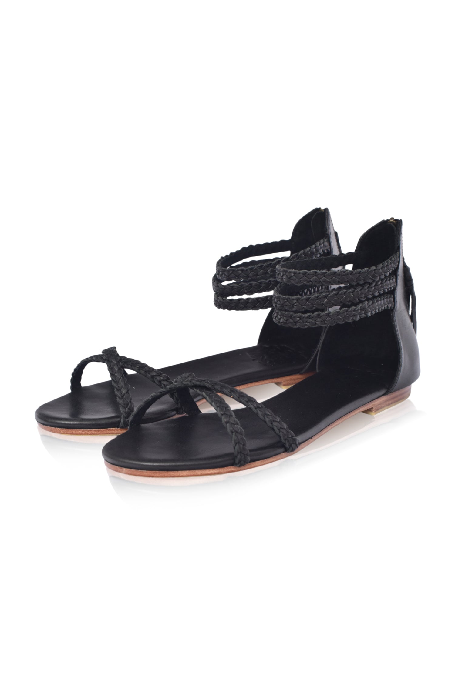 Calypso Braided Leather Sandals by Bali ELF