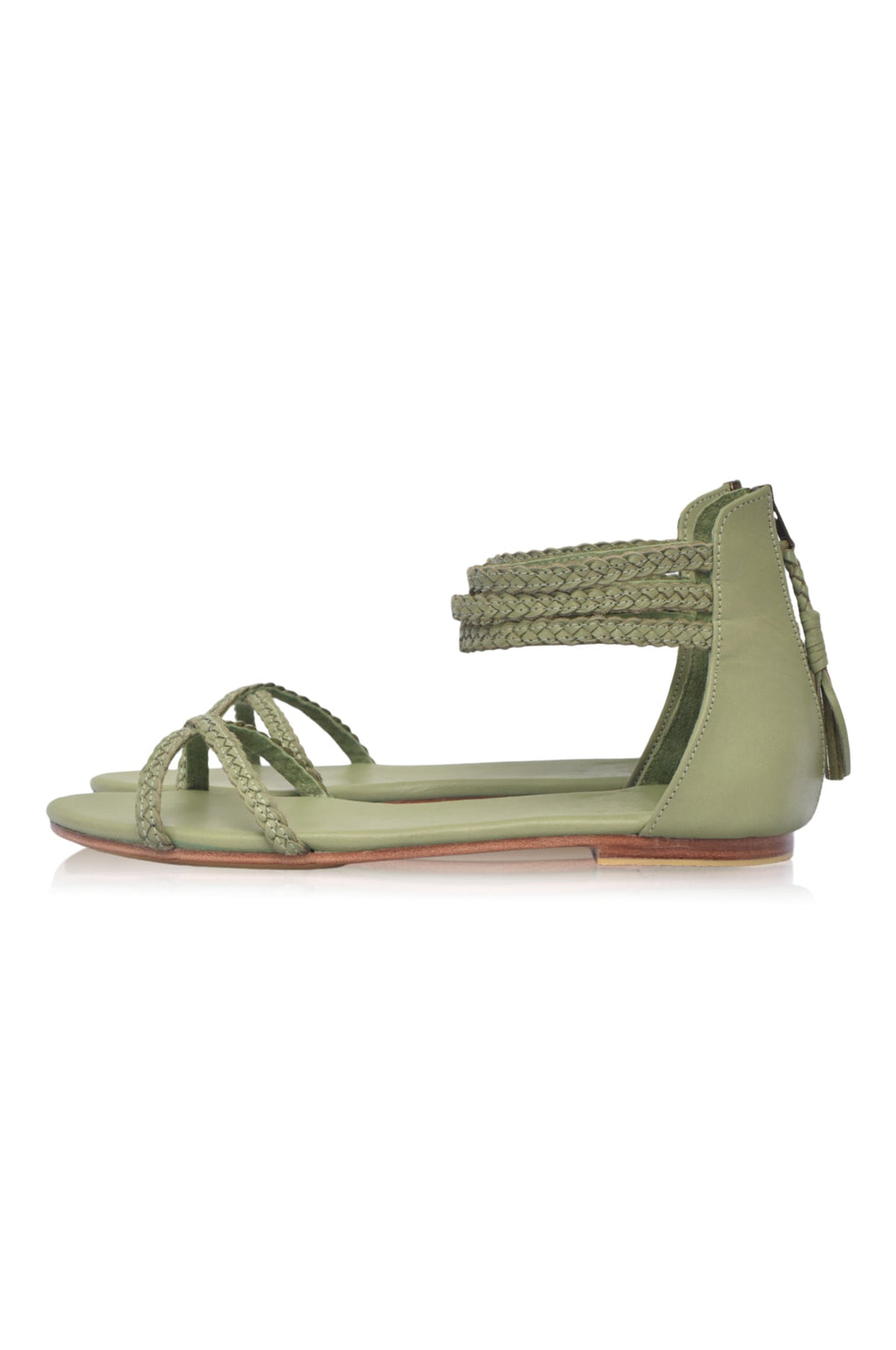 Calypso Braided Leather Sandals by Bali ELF