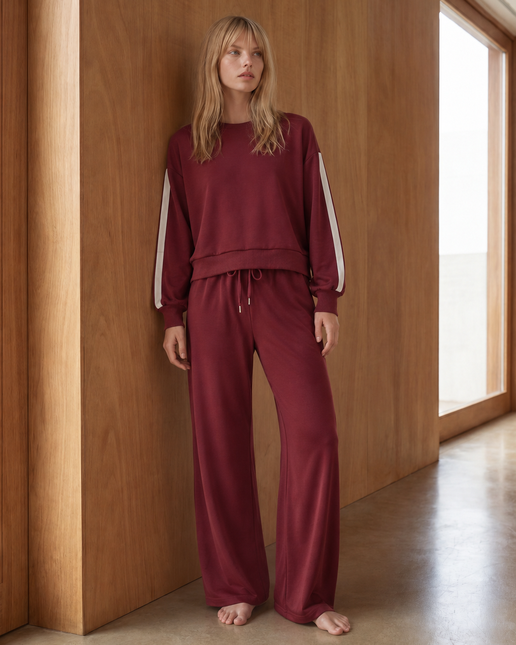 Sportie Pullover Drawstring Sweatpants Set