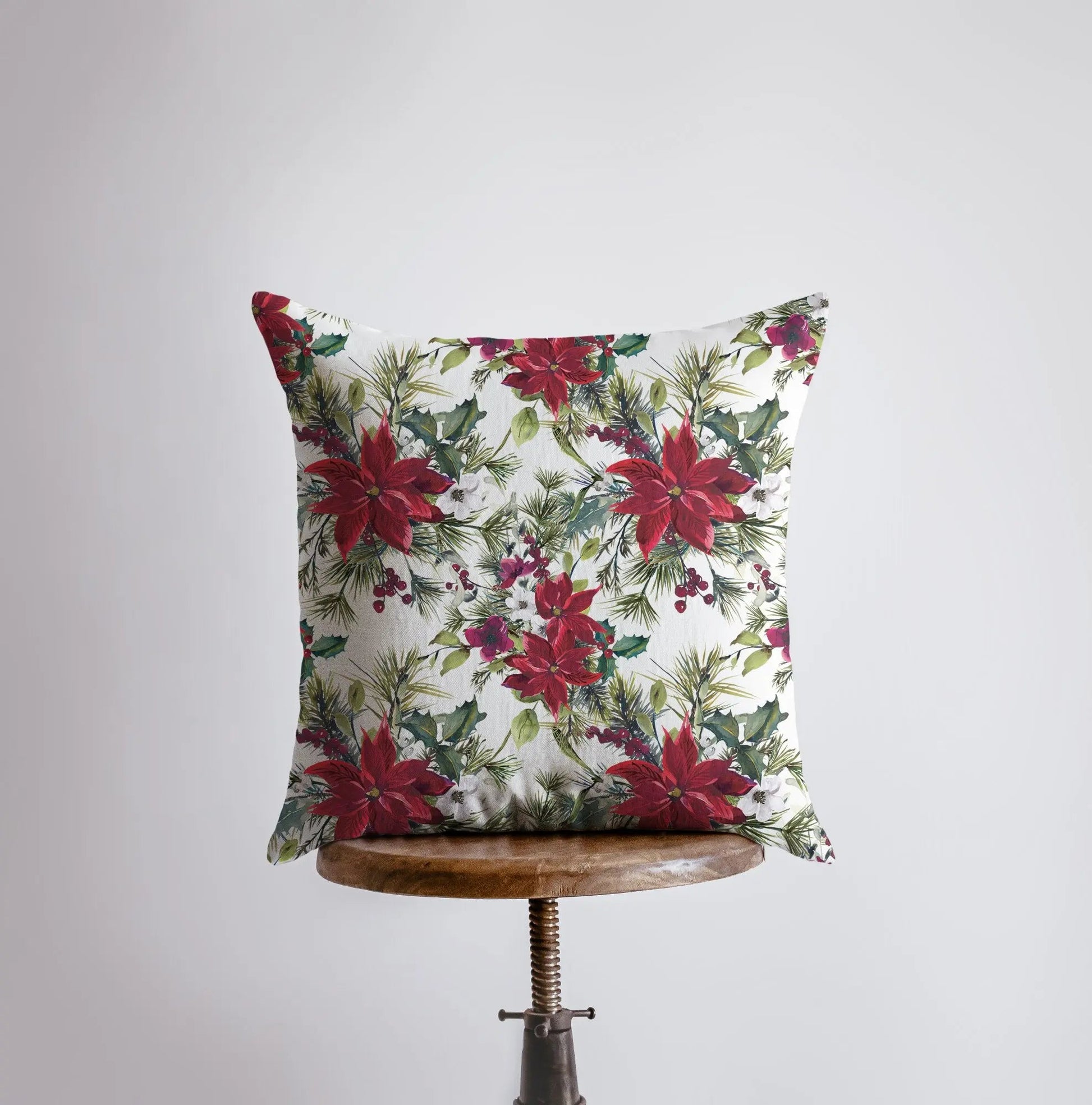 Christmas Poinsettia Repeat Pattern |  Pillow cover | Holiday Decor | Christmas tree | Christmas Gifts | Room Decor UniikPillows