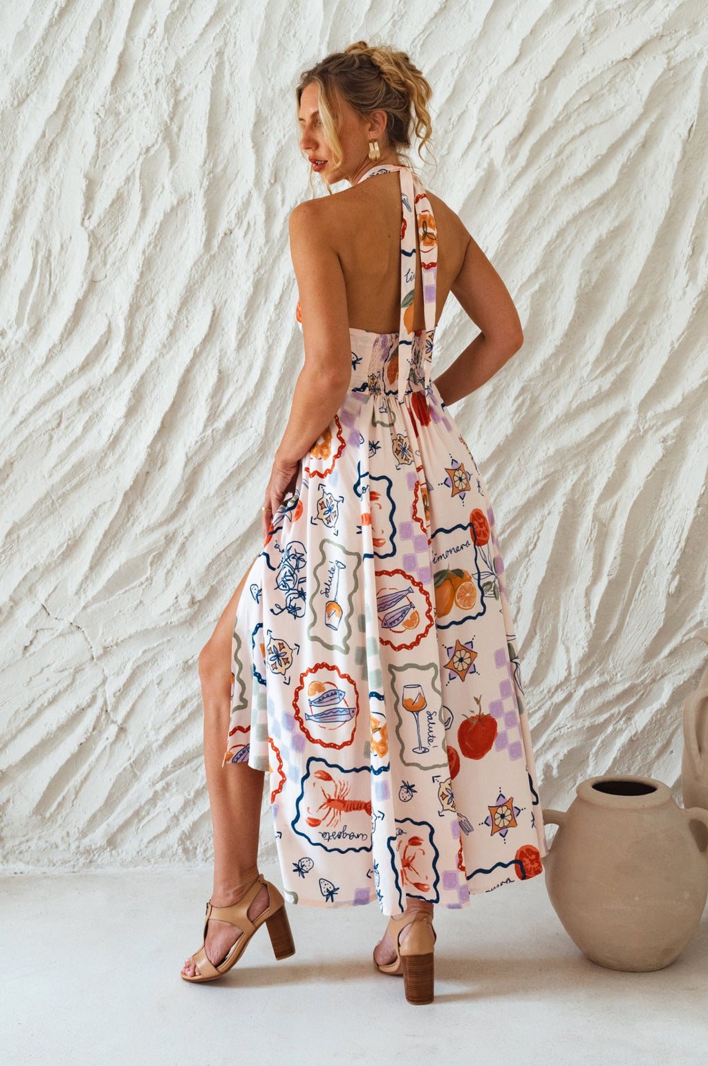 Costa Brava Halterneck Maxi Dress by Bali ELF