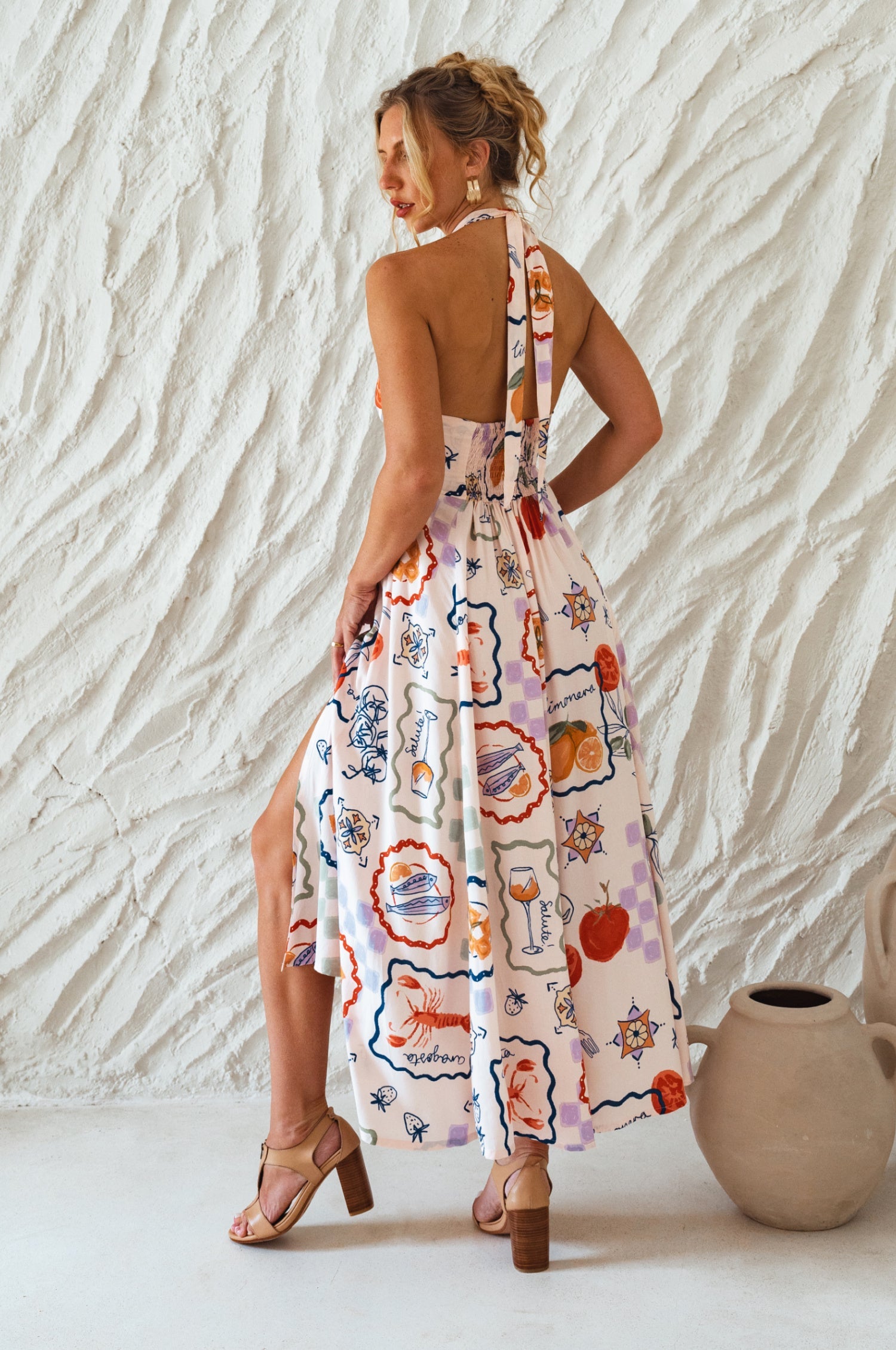 Costa Brava Halterneck Maxi Dress by Bali ELF