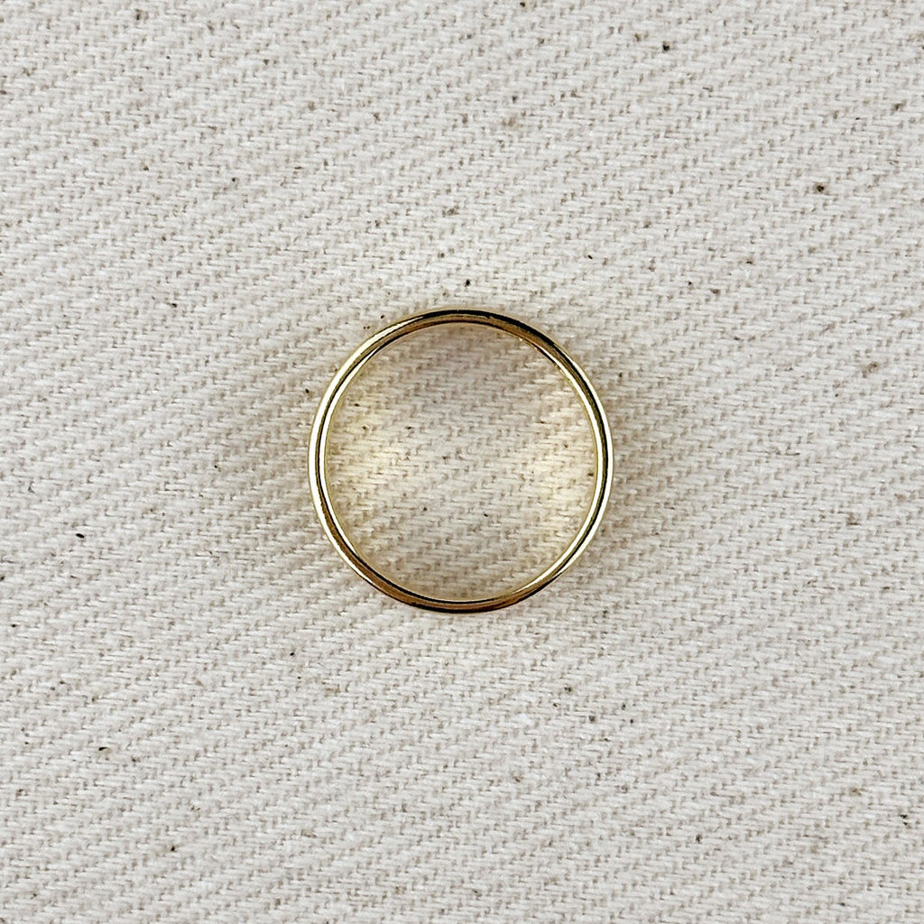 18k Gold Filled Flat Band Ring