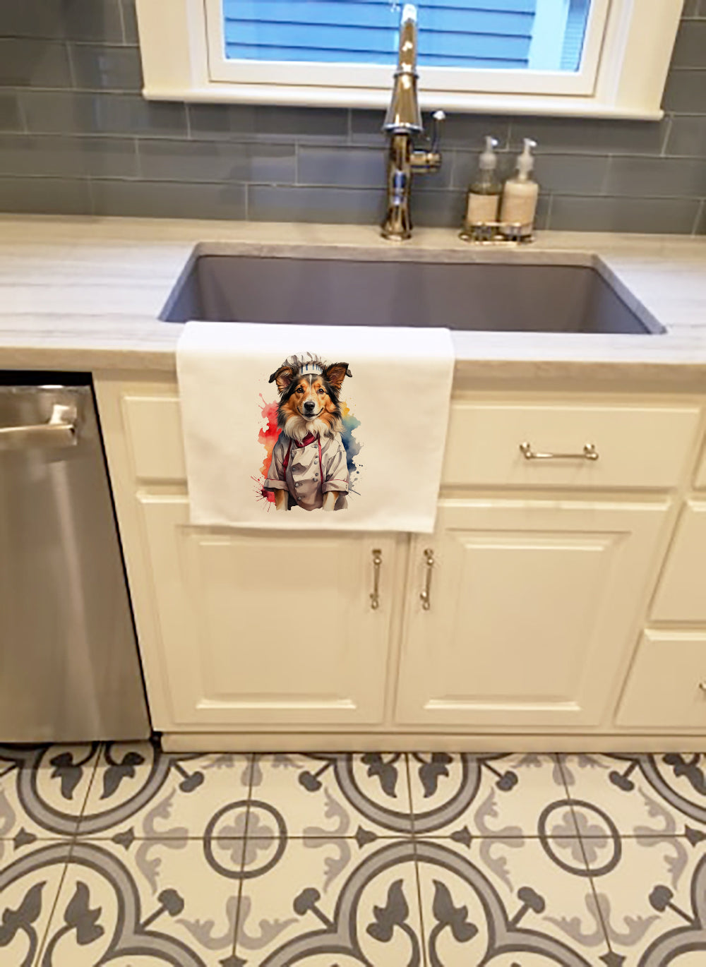 Collie Chef Kitchen Towel Set of 2