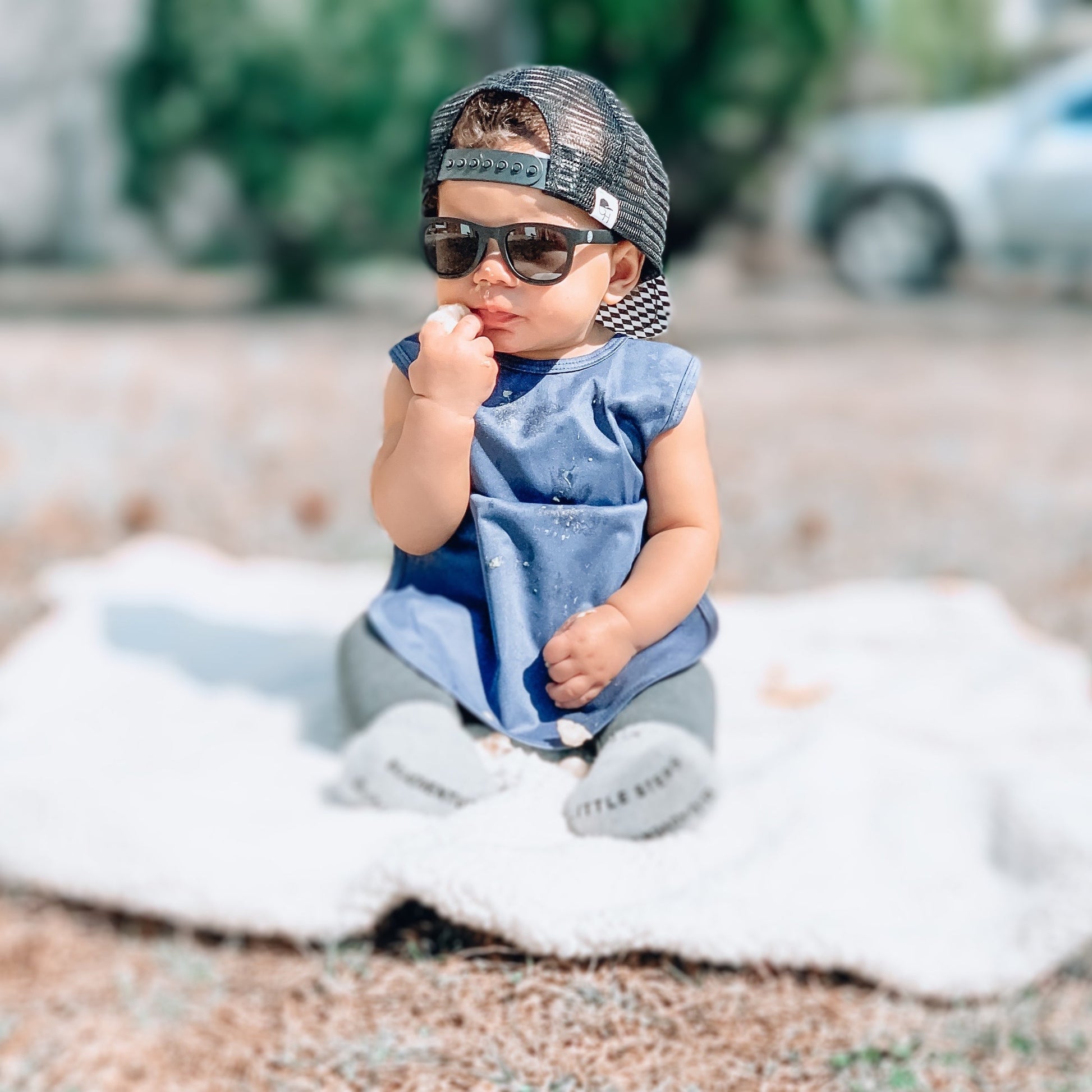 Solid Navy Minimalist Bapron by BapronBaby