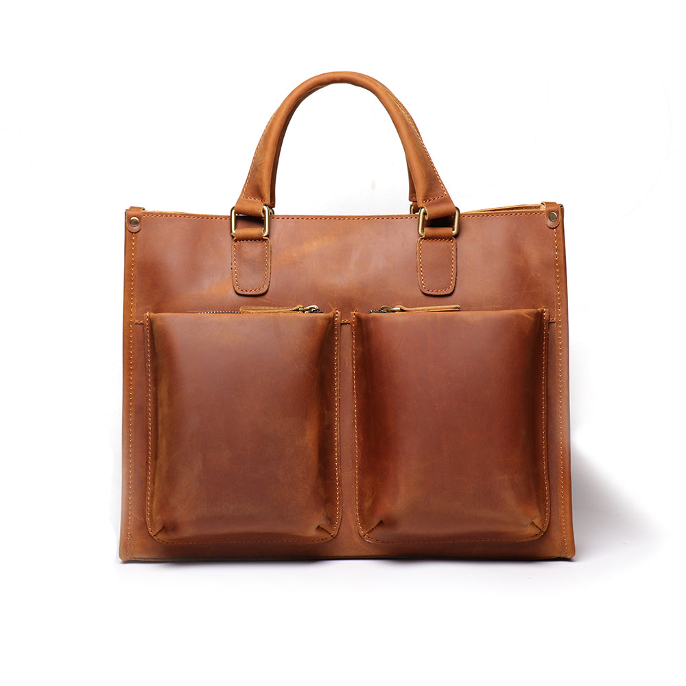 The Dagmar Leather Briefcase | Vintage Leather Messenger Bag by STEEL HORSE LEATHER